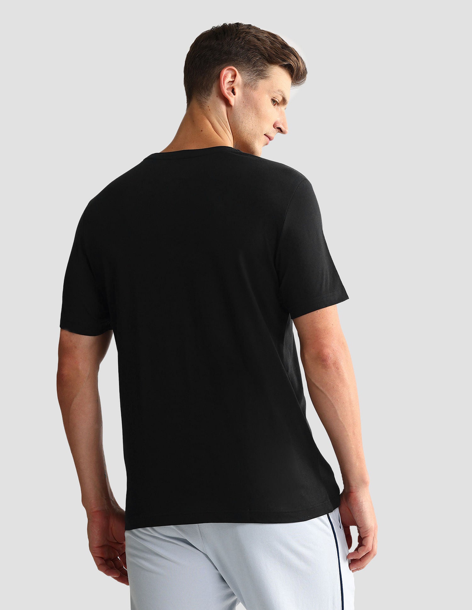 Tonal Logo Cotton 1633 Lounge T-Shirt - Pack Of 2 Blue and Black - U.S. POLO ASSN. | Large