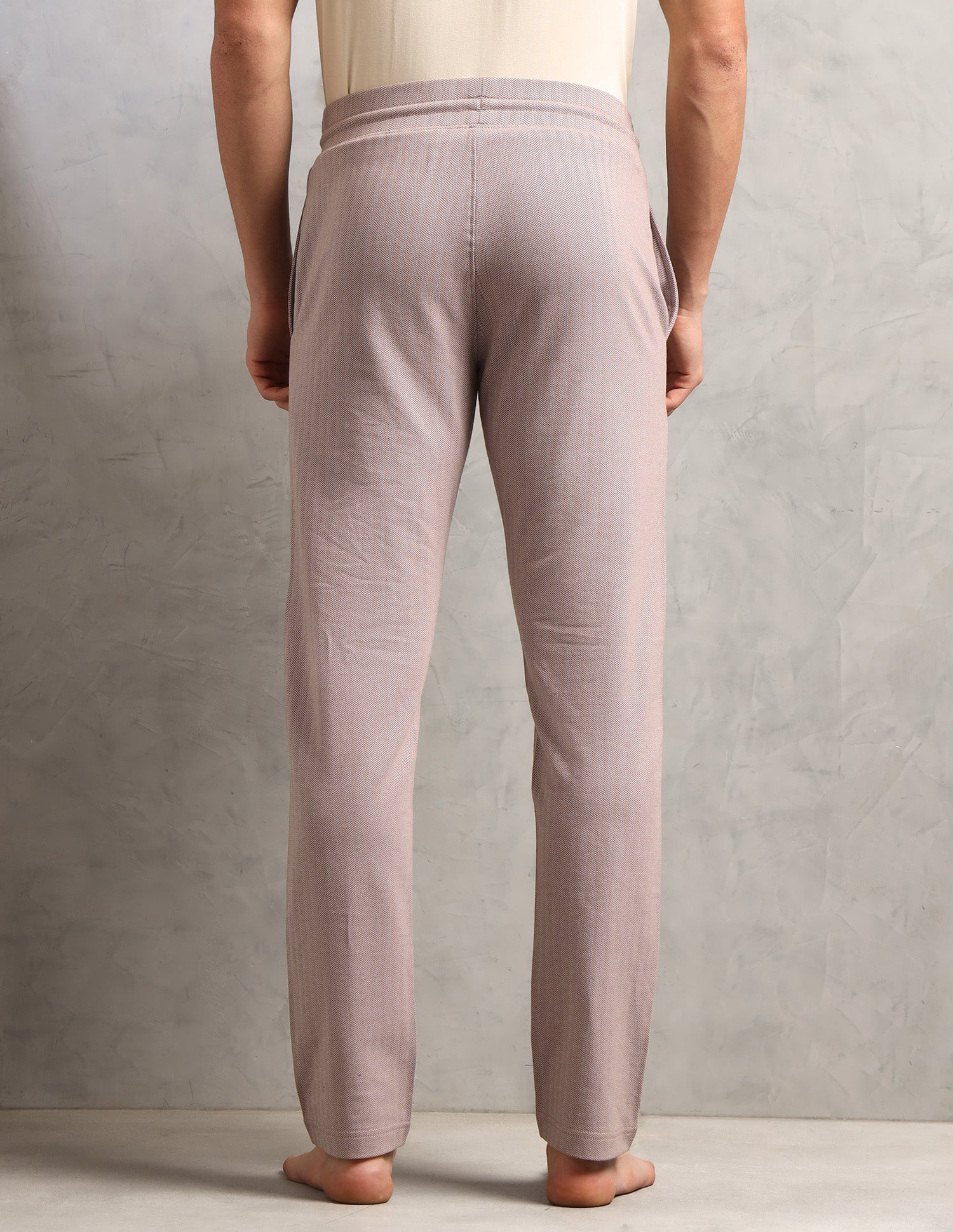 Chevron Cotton Stretch PR003 Lounge Pants - Pack Of 1 Moon Light Coco Mocha - U.S. Polo Assn. India | Large