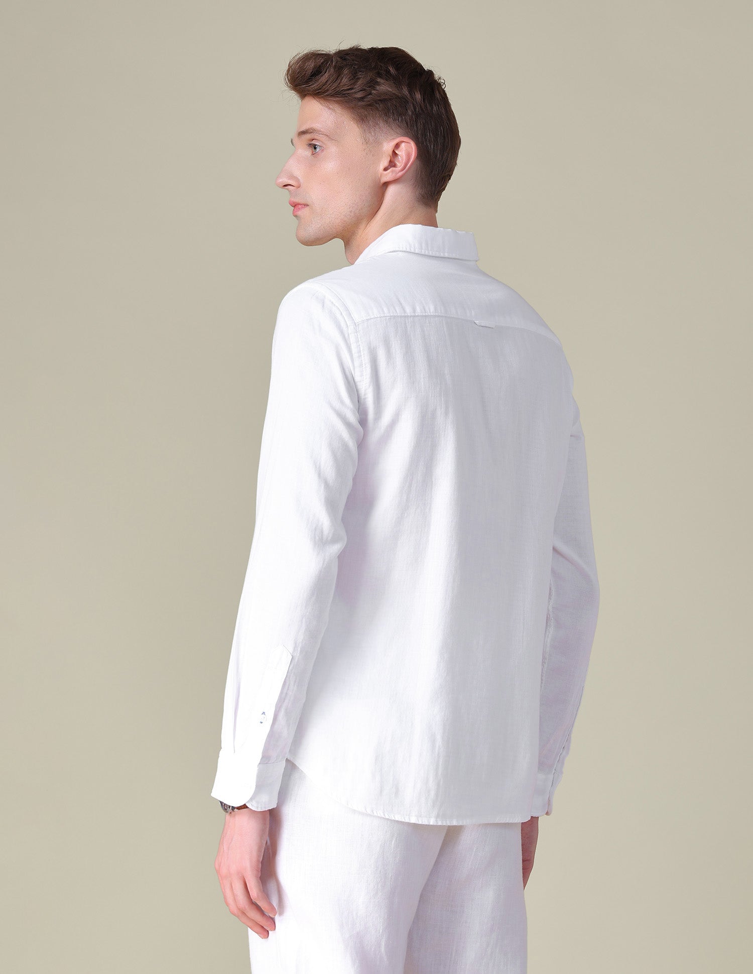 Dobby Regular Fit Shirt White - U.S. POLO ASSN. | Large