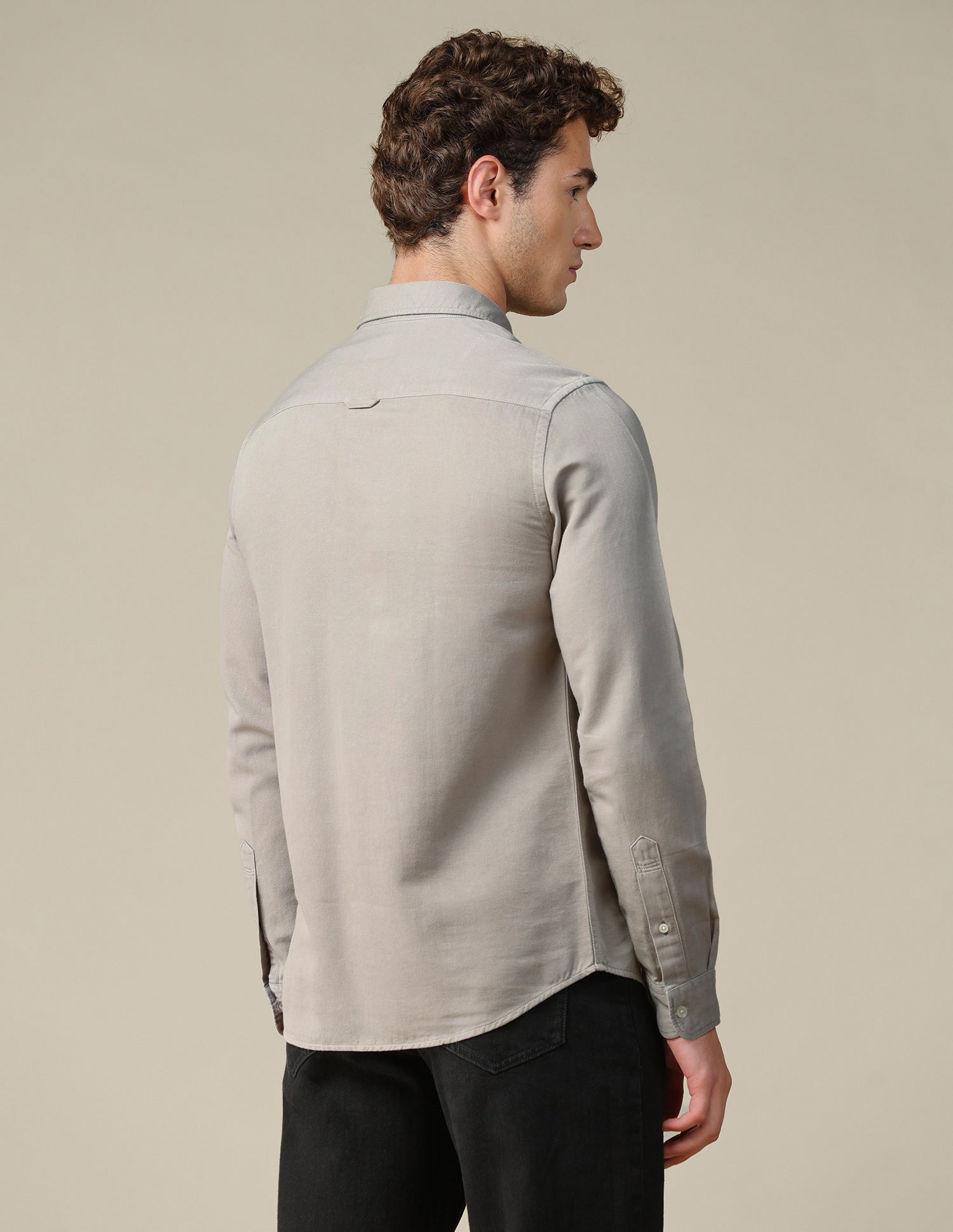 Solid Regular Fit Shirt Grey - U.S. Polo Assn. India | Large