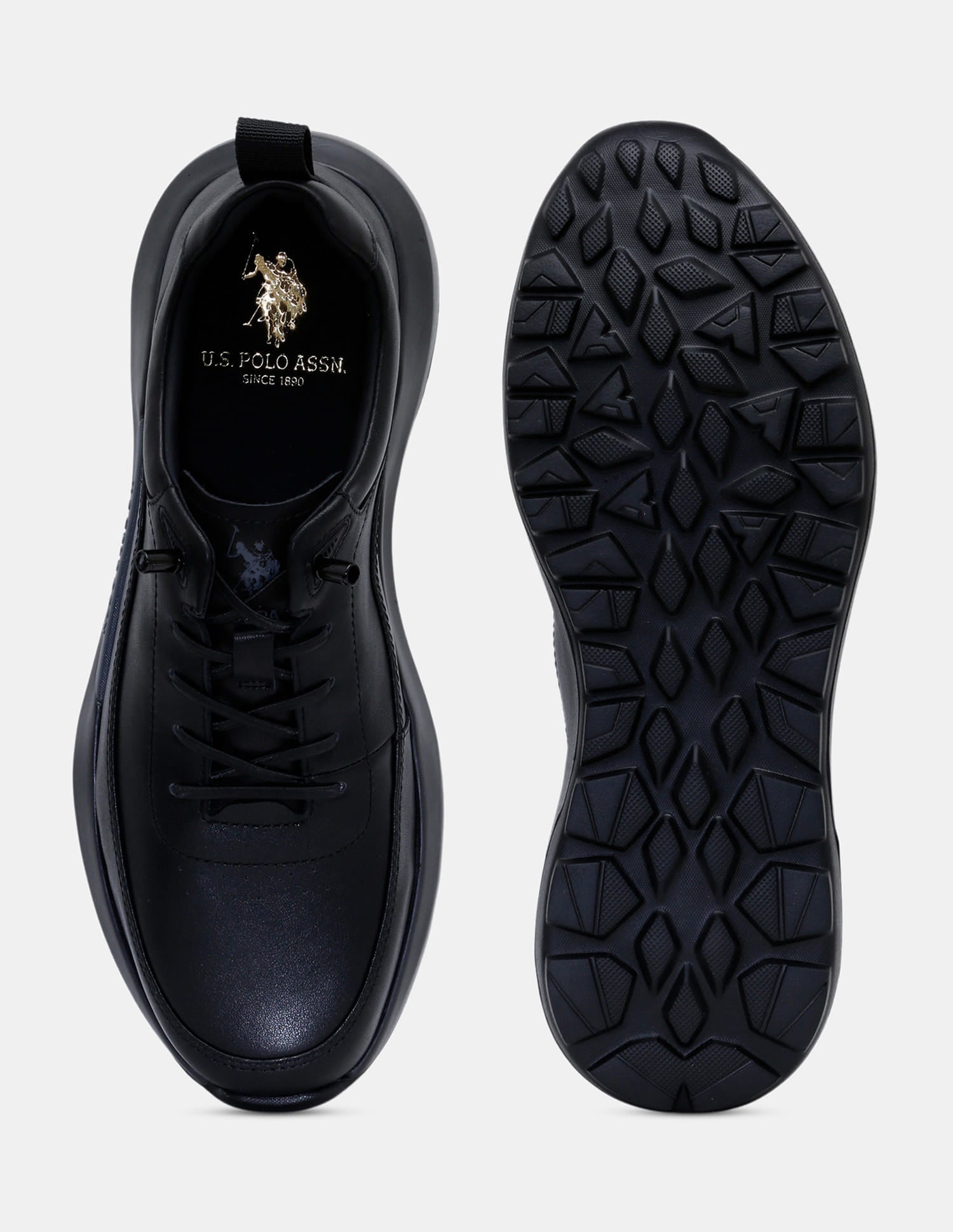 Round Toe Lace Ups Ansel 2.0 Sneakers Black - U.S. Polo Assn. India | Large