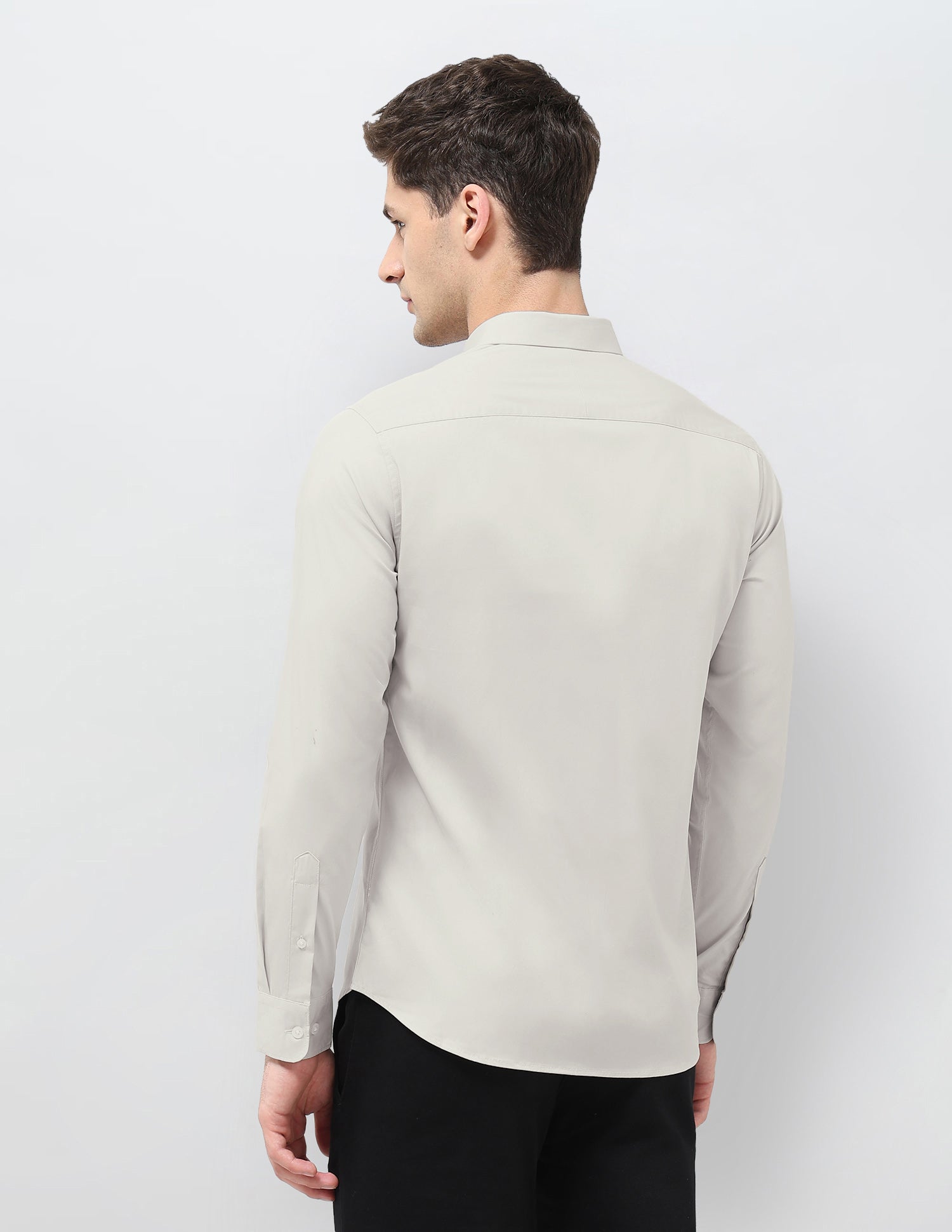 Poplin Tailored Fit Shirt Ivory - U.S. POLO ASSN. | Large