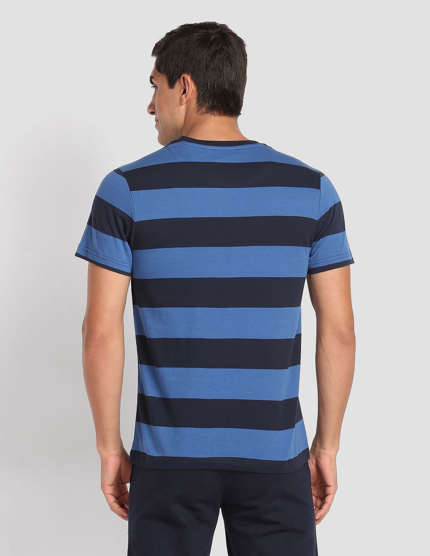 Crew Neck Striped I688 Lounge T-Shirt - Pack Of 1 Blue - U.S. POLO ASSN. | Large