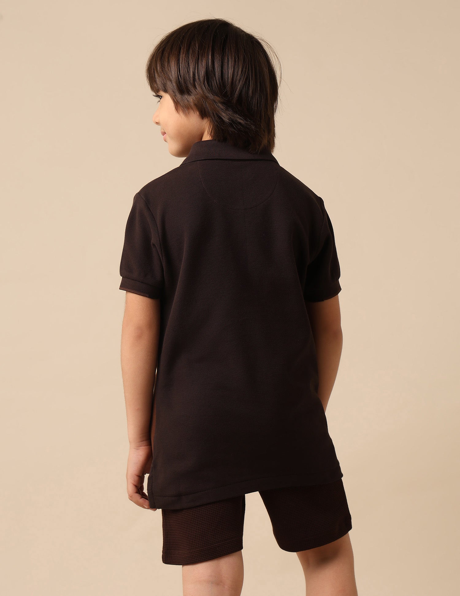 Boys Colour Blocked Brand Embossed Polo Shirt Dark Brown - U.S. POLO ASSN. | Large