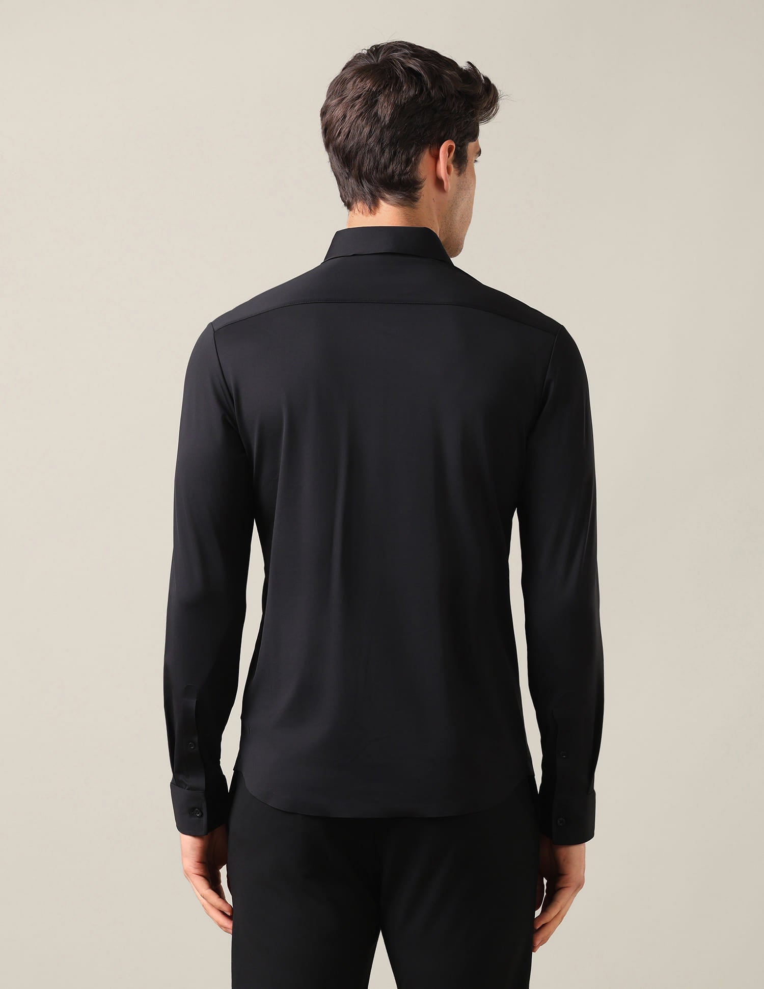 Tailored Fit Knitted Shirt Black - U.S. Polo Assn. India | Large