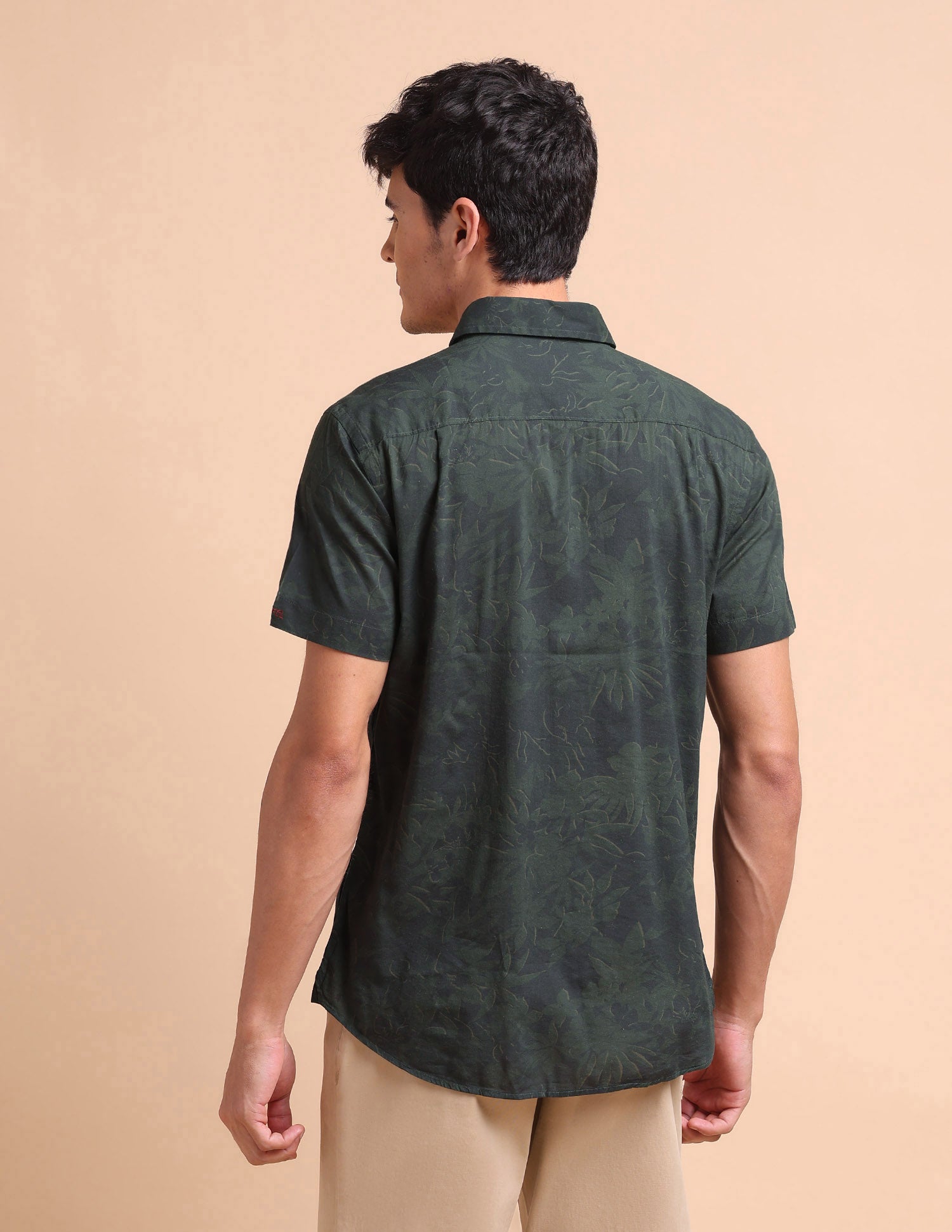 Manhattan Slim Fit All-Over Shirt Olive - U.S. POLO ASSN. | Large