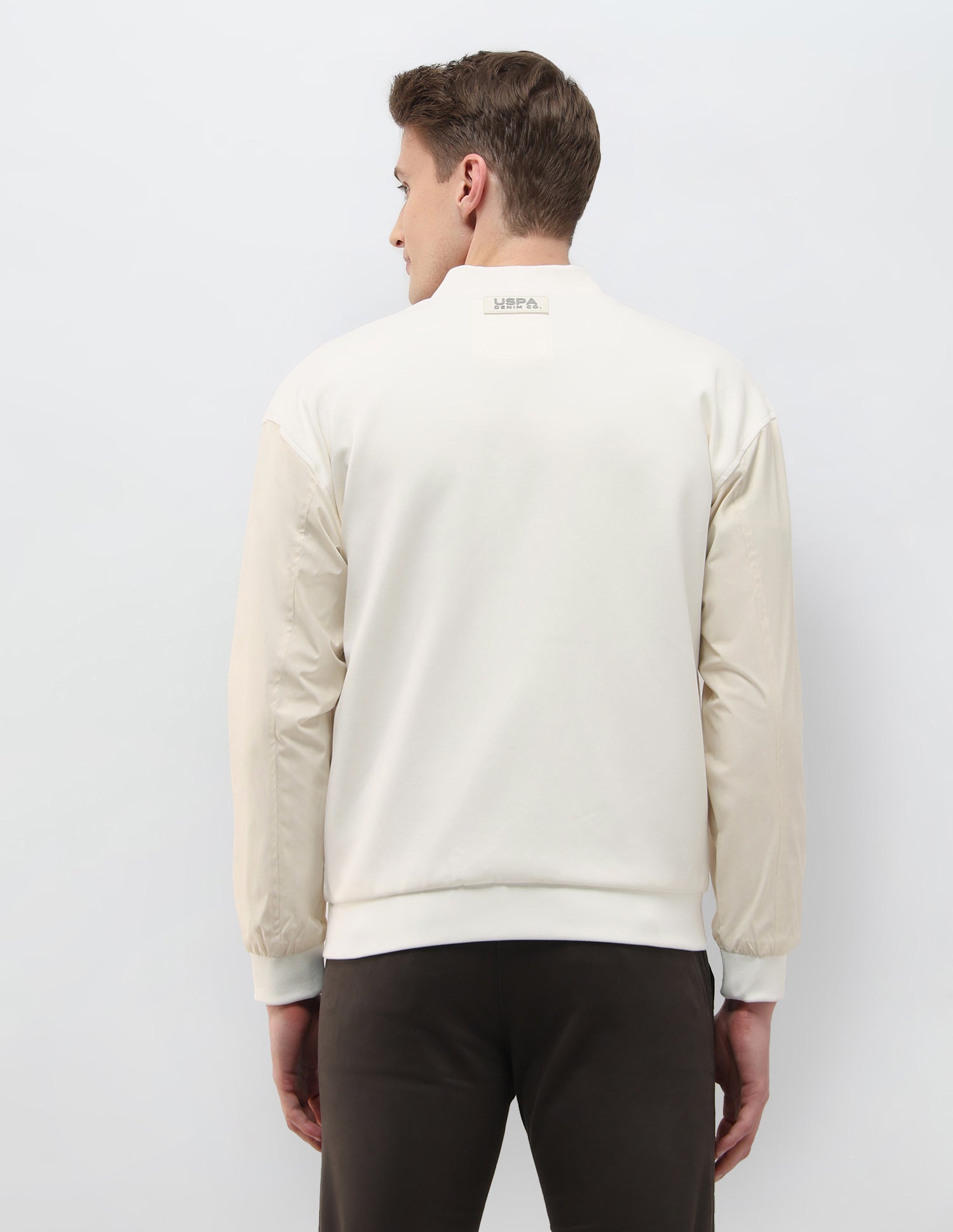 Solid Regular Fit Jacket Ivory - U.S. Polo Assn. India | Large