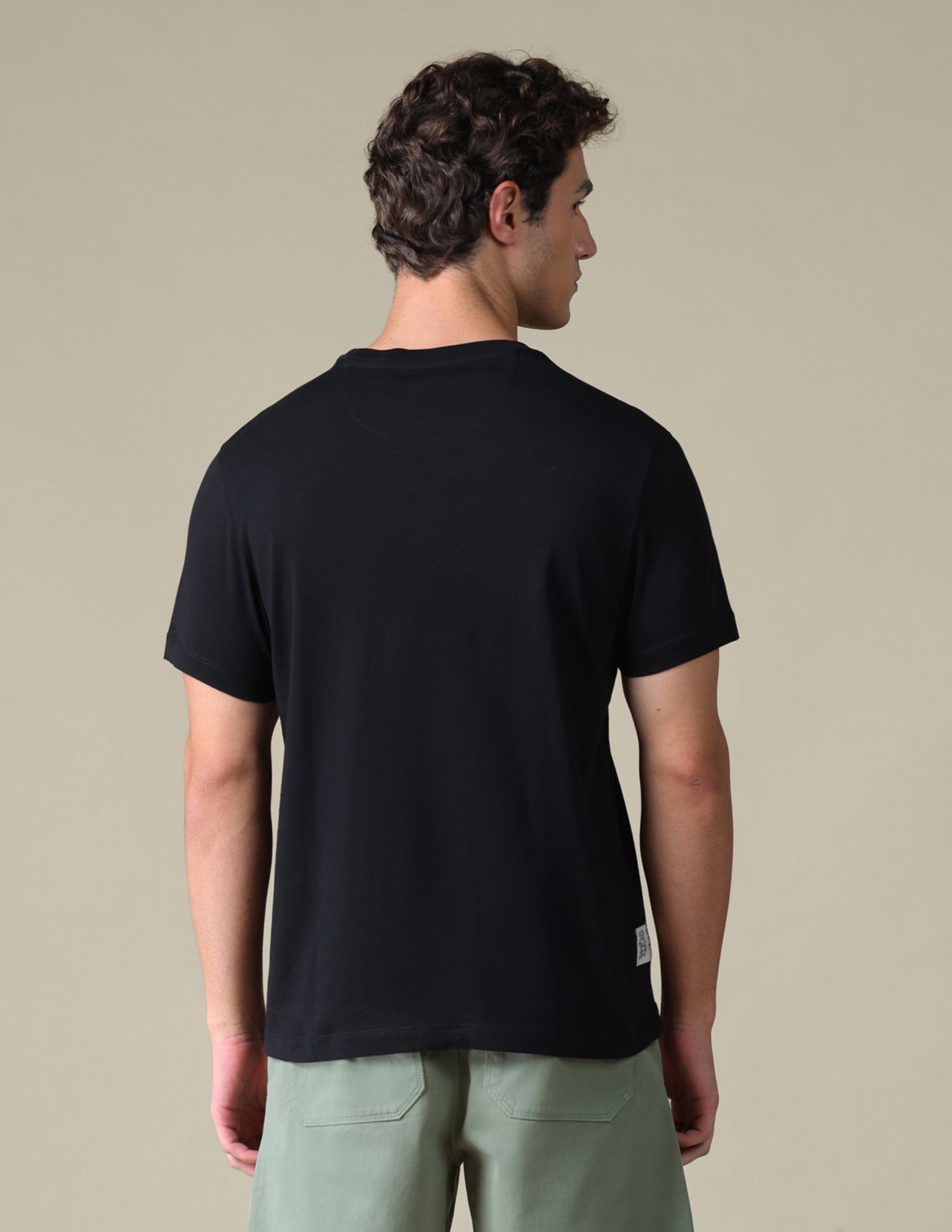 Slim Fit Solid T-Shirt Black - U.S. Polo Assn. India | Large