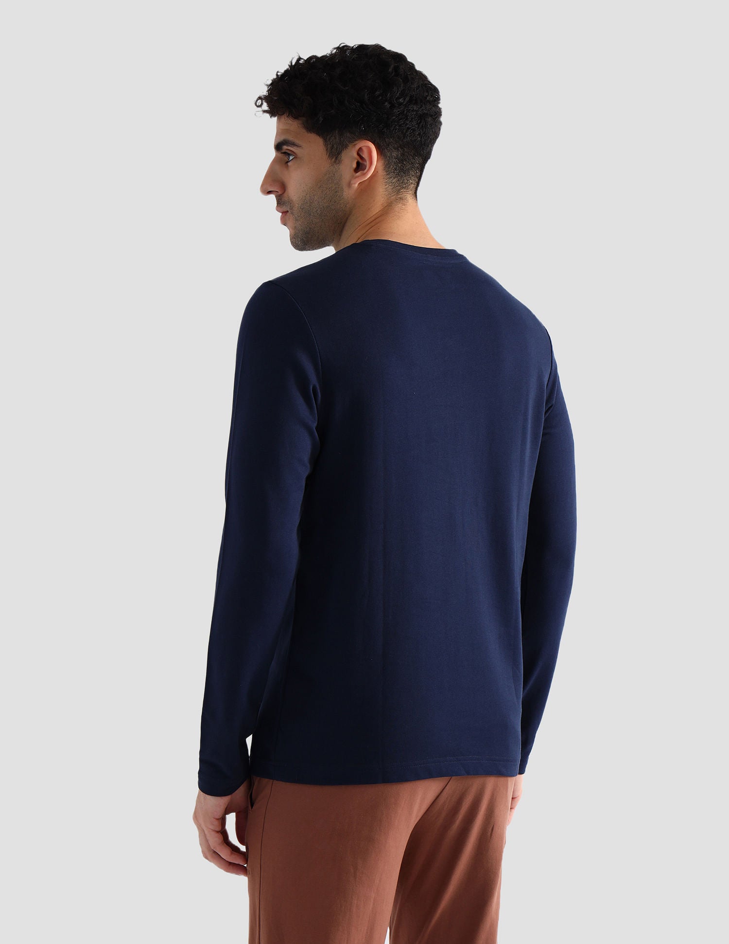 Round Neck Pure Cotton Lounge T-Shirt Navy - U.S. POLO ASSN. | Large