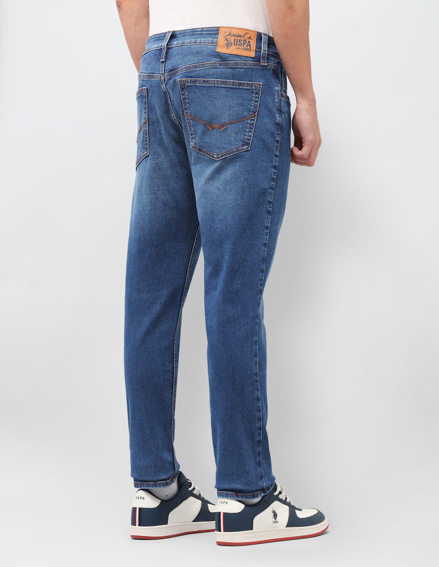 Solid Slim Fit Jeans Blue - U.S. Polo Assn. India | Large