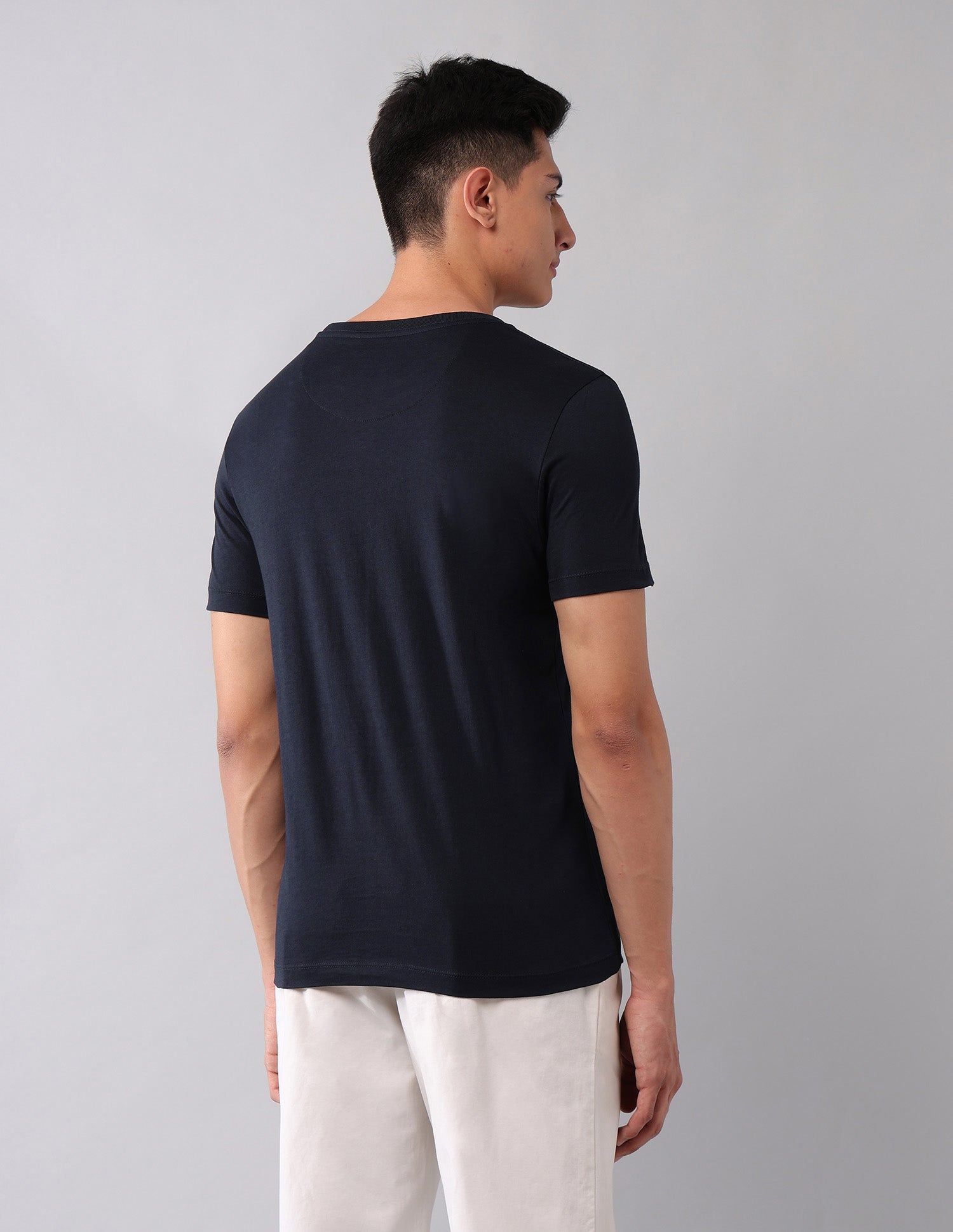 Brand Printed Muscle Fit T-Shirt Navy - U.S. Polo Assn. India | Large