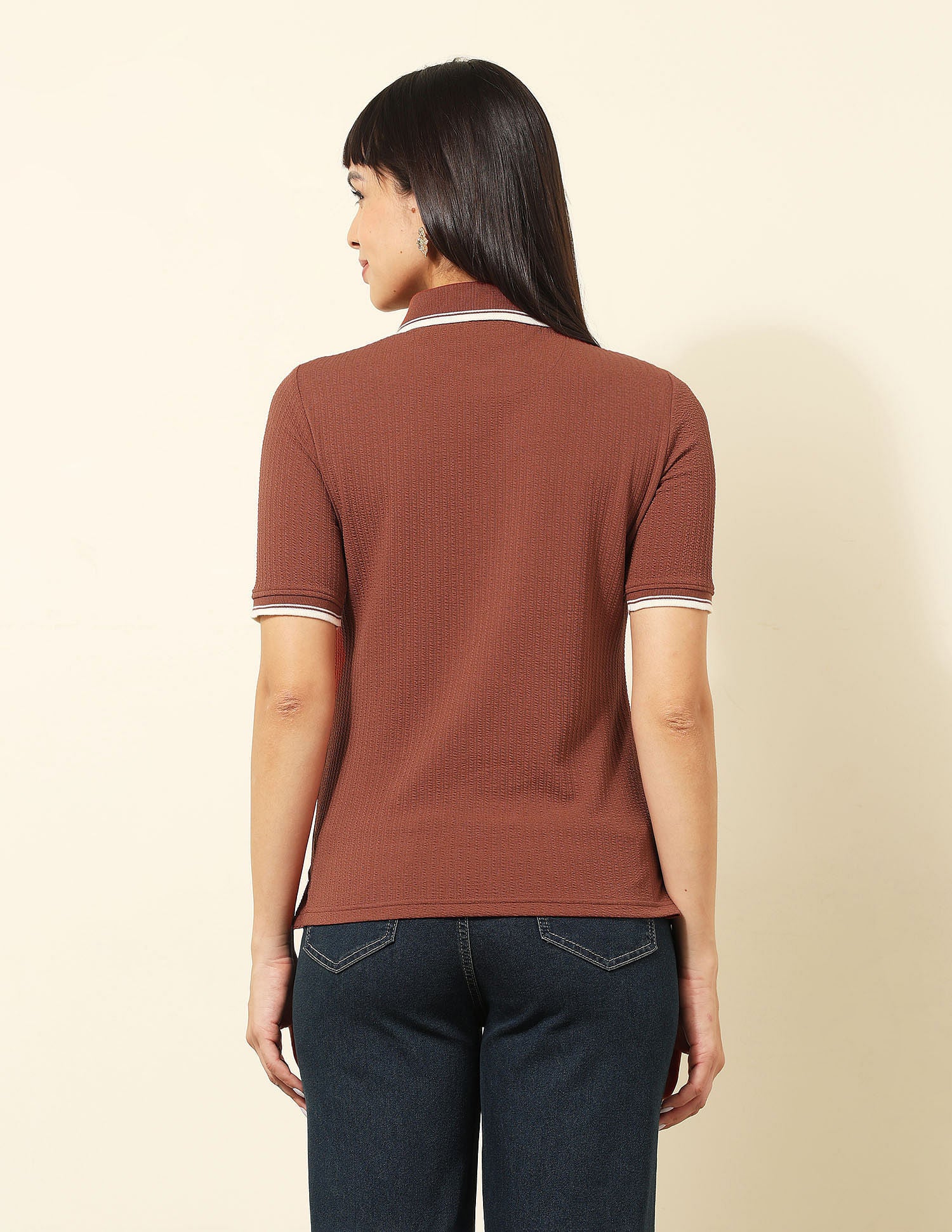 Regular Fit Solid Polo Shirt Brown - U.S. POLO ASSN. | Large