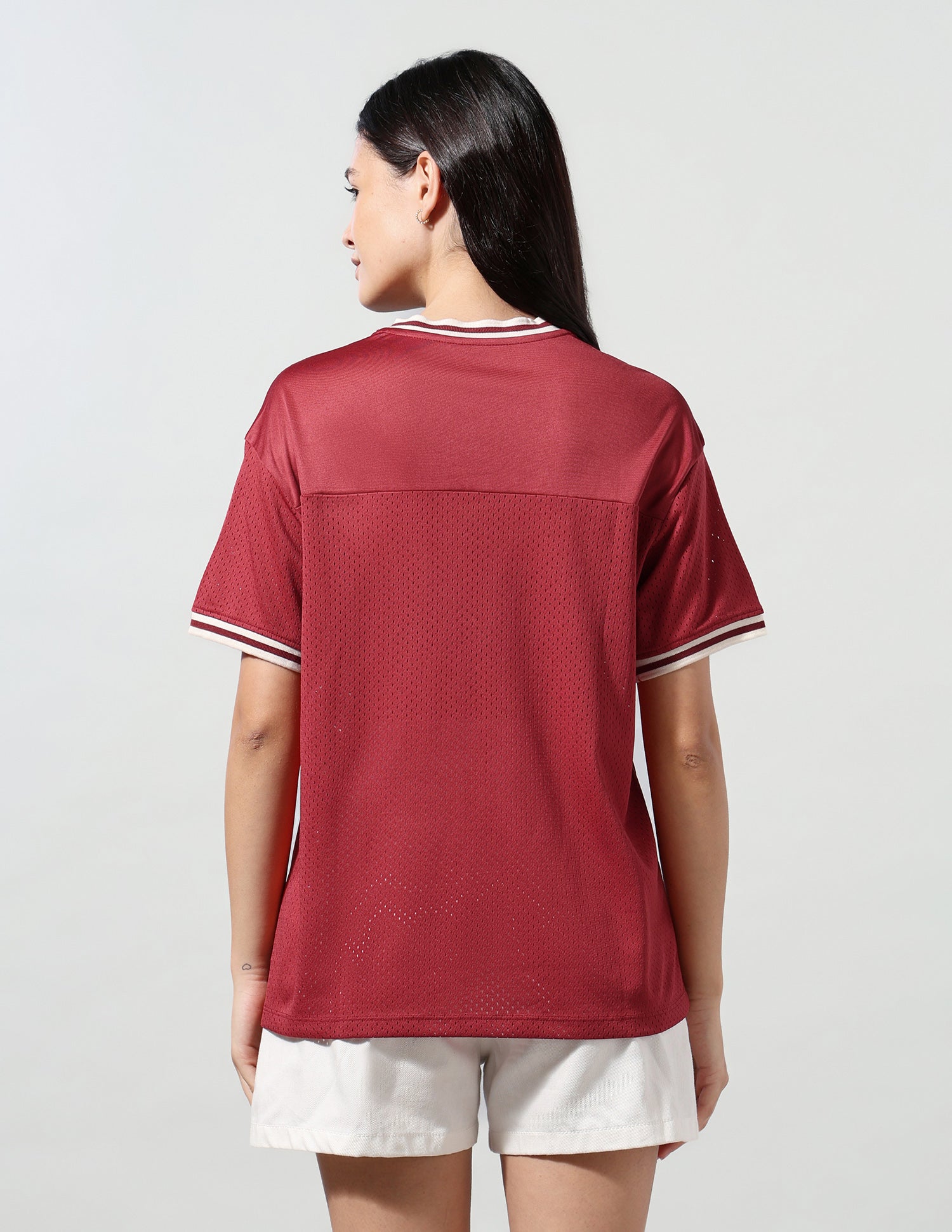 Brand Printed Sporty Mesh T-Shirt Dark Red - U.S. Polo Assn. India | Large