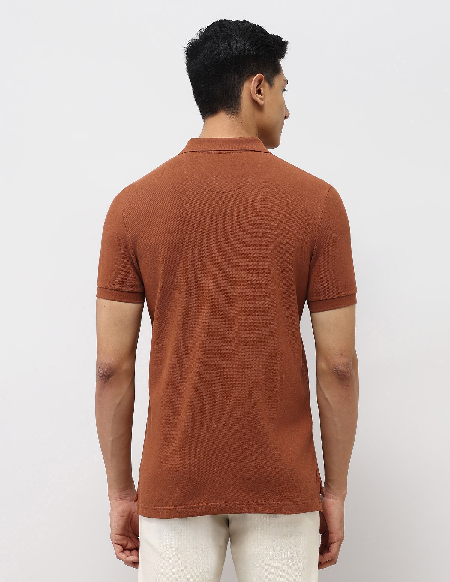Brand Printed Muscle Fit Polo Shirt Rust - U.S. Polo Assn. India | Large