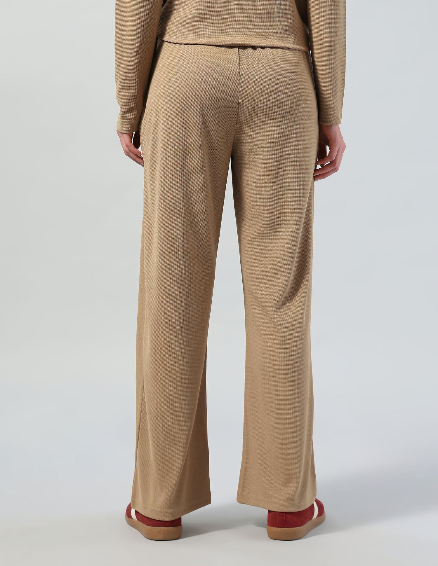 Textured Straight Fit Lounge Trousers Brown - U.S. POLO ASSN. | Large