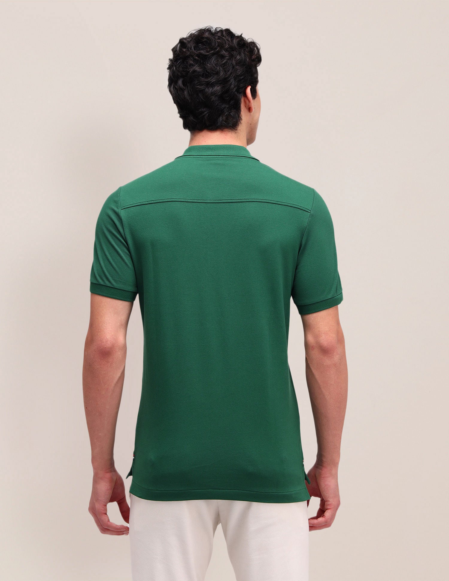 Solid Slim Fit Polo Shirt Green - U.S. POLO ASSN. | Large