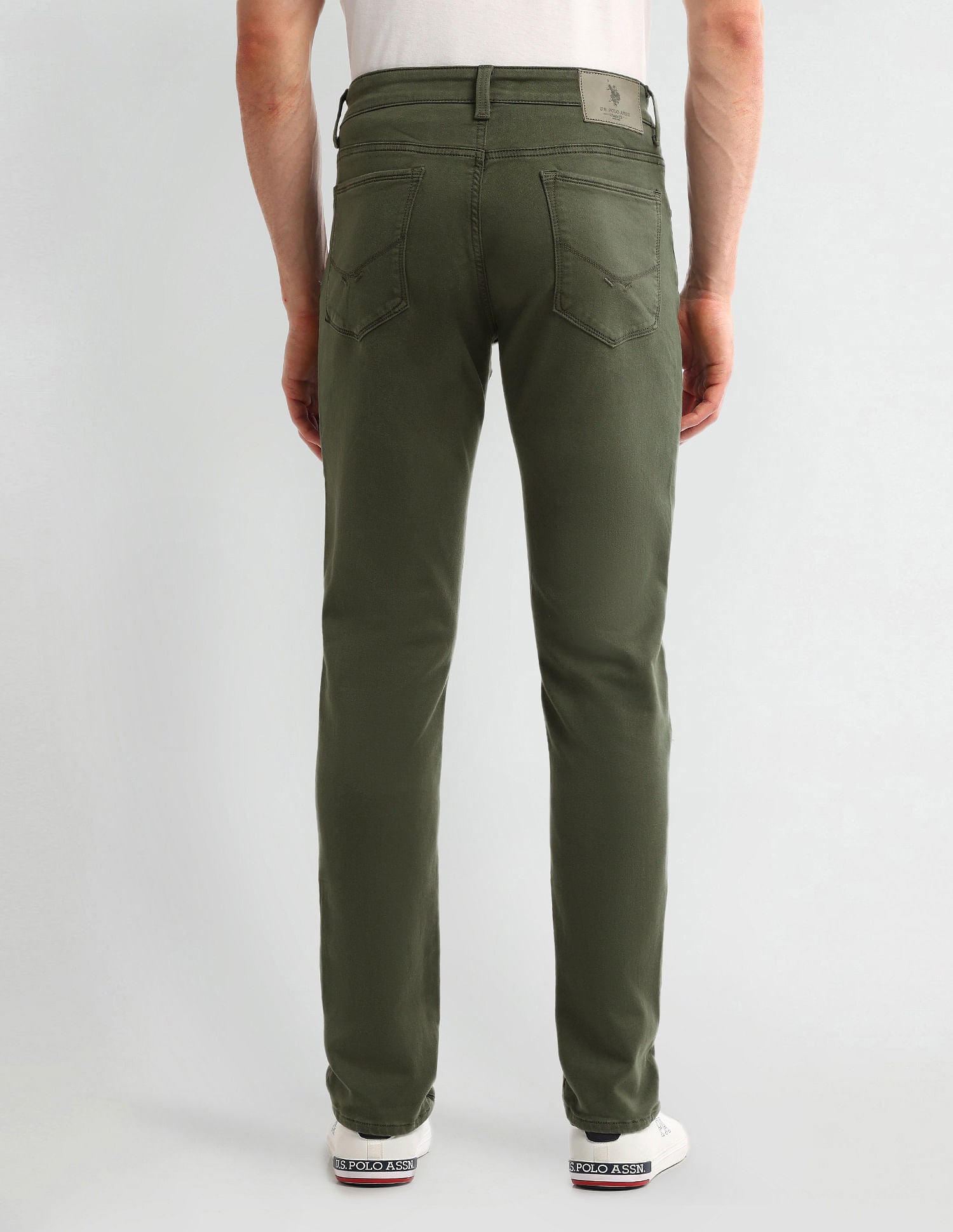 Slim Tapered Fit Green Jeans Green - U.S. POLO ASSN. | Large