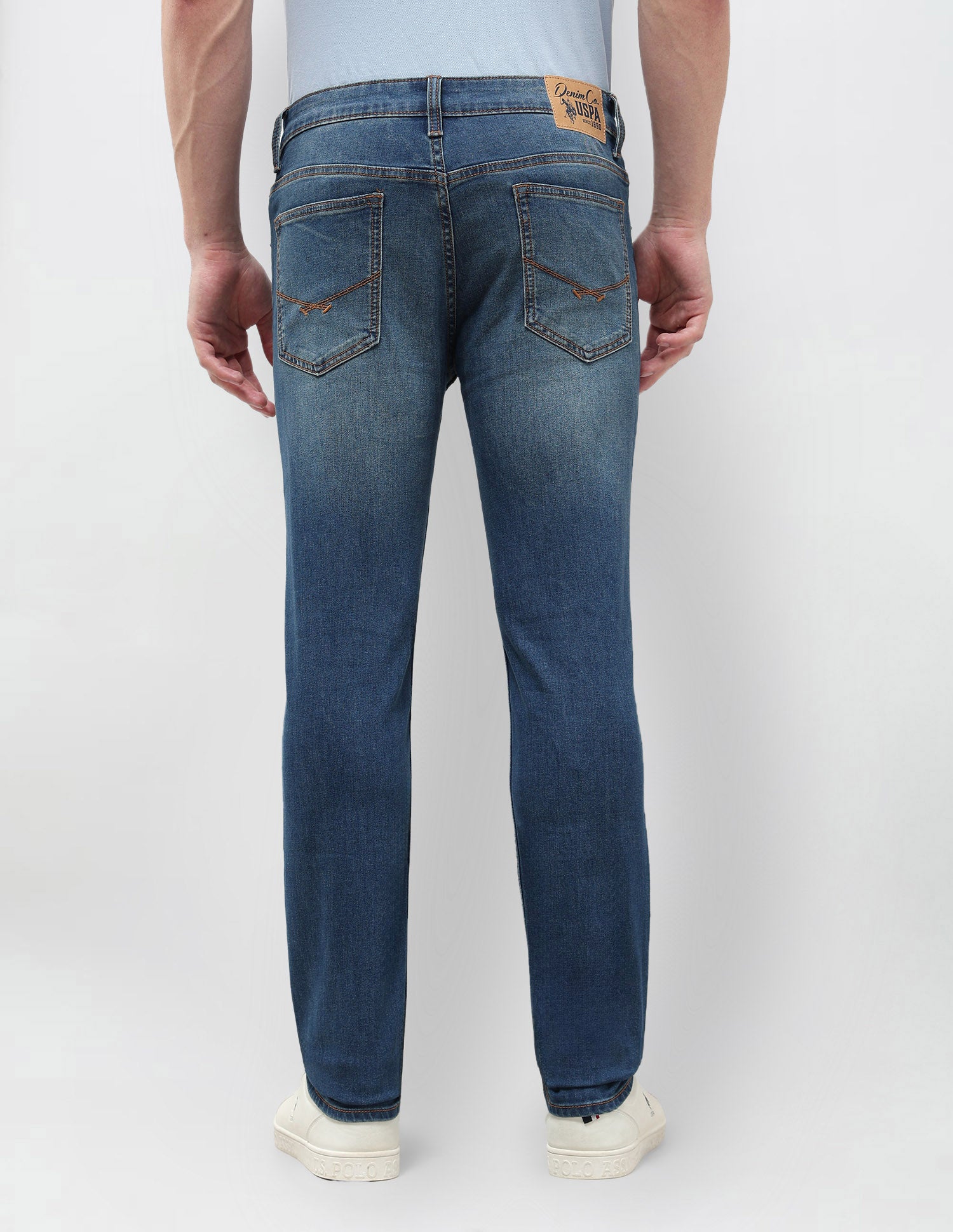 Brandon Slim Tapered Fit Blue Jeans Indigo - U.S. POLO ASSN. | Large