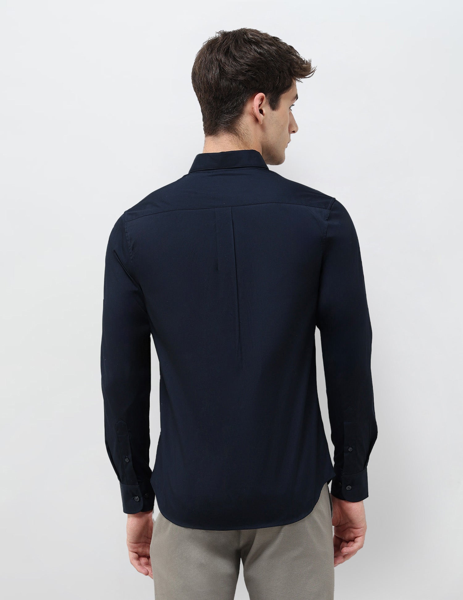 Tailored Fit Solid Shirt Navy - U.S. POLO ASSN. | Large