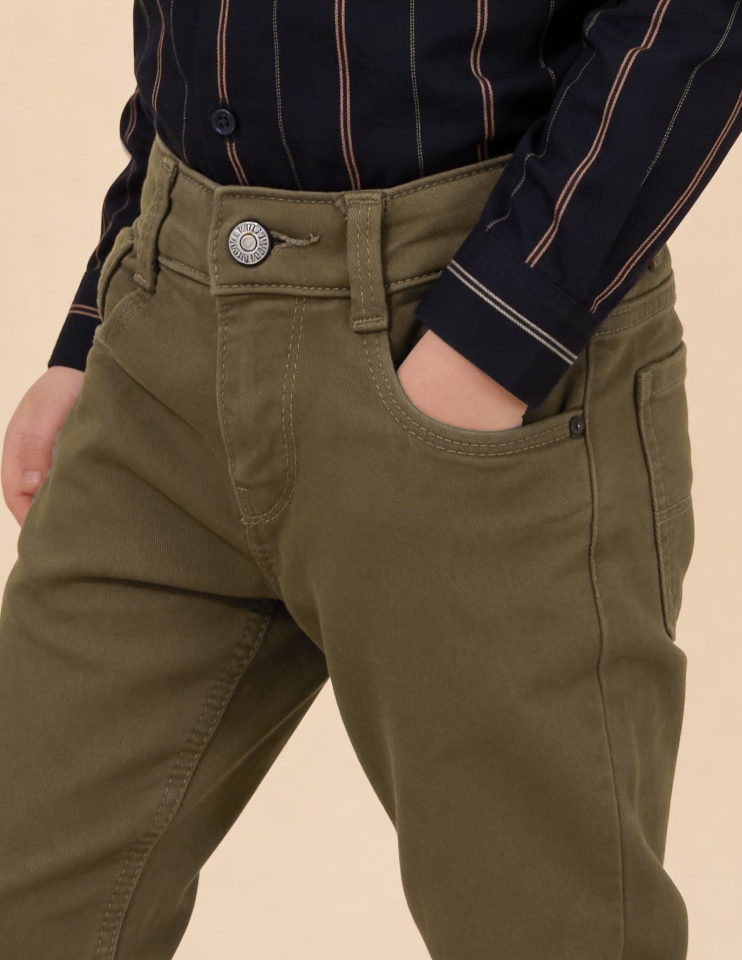 Mid Rise Slim Fit Jeans Khaki - U.S. Polo Assn. India | Large