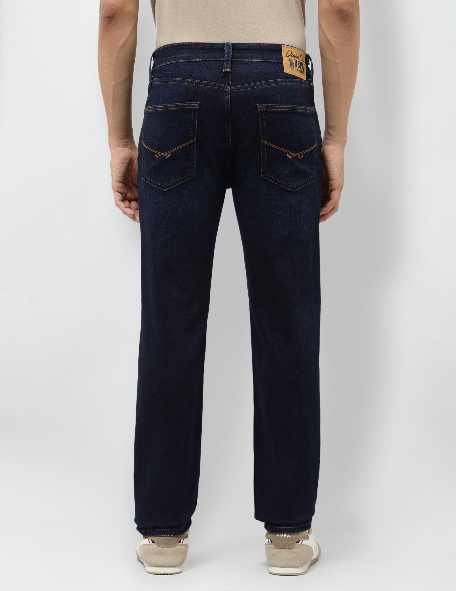 Harold Slim Straight Fit Blue Jeans Dark Blue - U.S. Polo Assn. India | Large