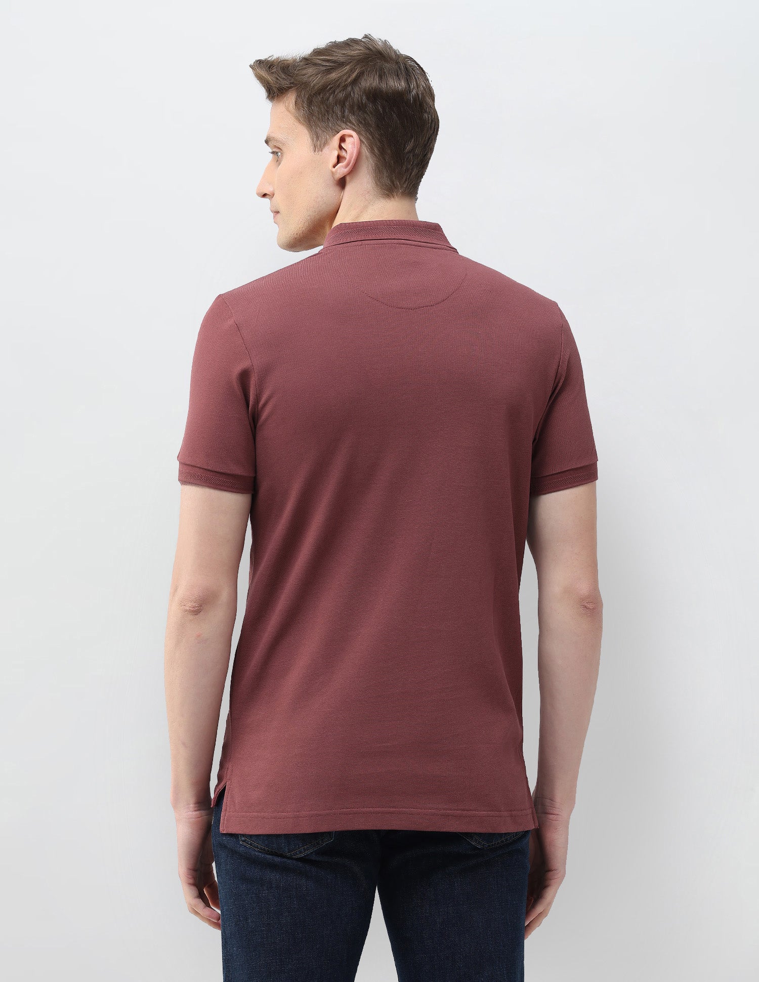 Solid Motel On The Coast Muscle Fit Polo Shirt Dark Pink - U.S. Polo Assn. India | Large