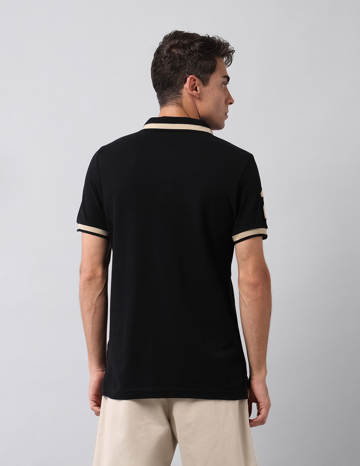 Solid Muscle Fit Polo Shirt Black - U.S. Polo Assn. India | Large
