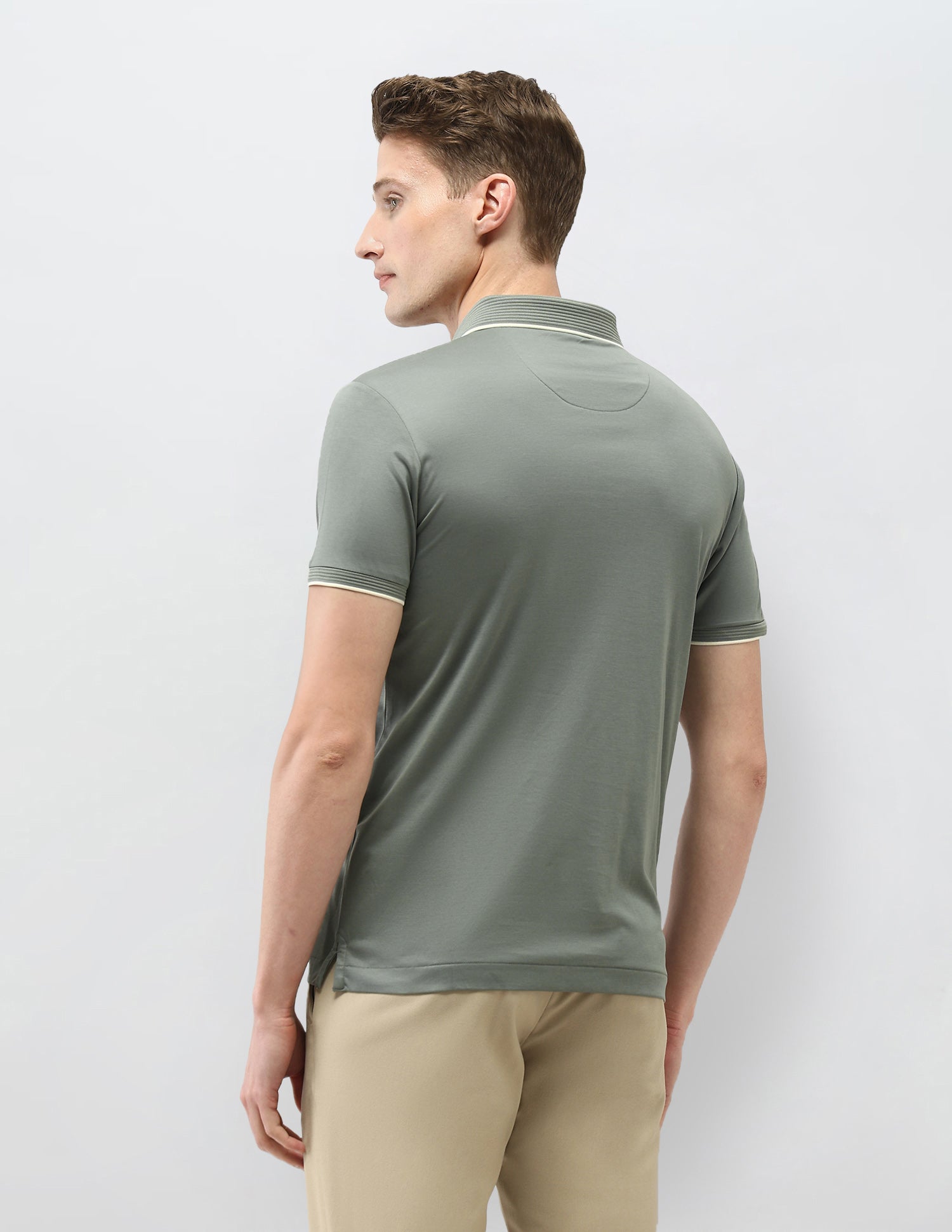 Solid Regular Fit Polo Shirt Light Green - U.S. Polo Assn. India | Large