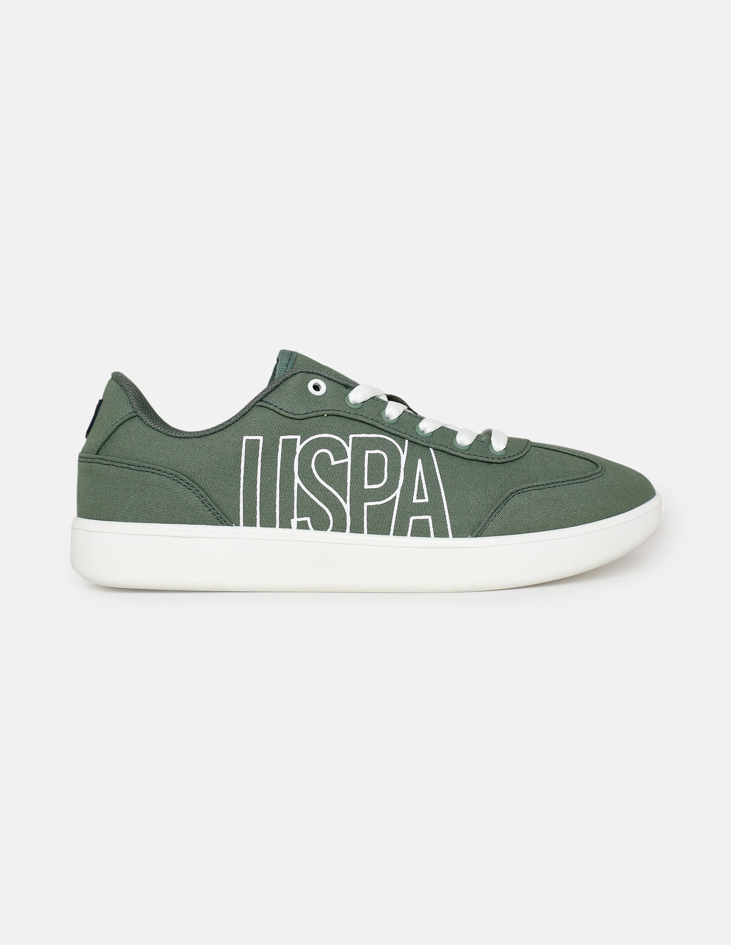 Men Brand Printed Hover Sneakers Green - U.S. Polo Assn. India | Large