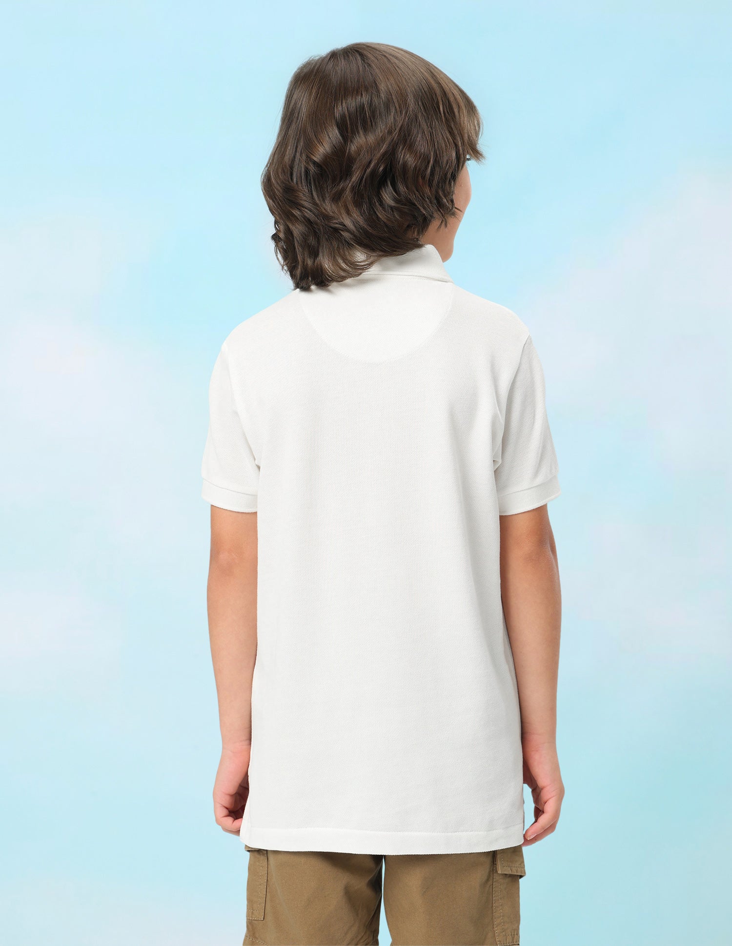 Solid Regular Fit Polo Shirt Off White - U.S. Polo Assn. India | Large