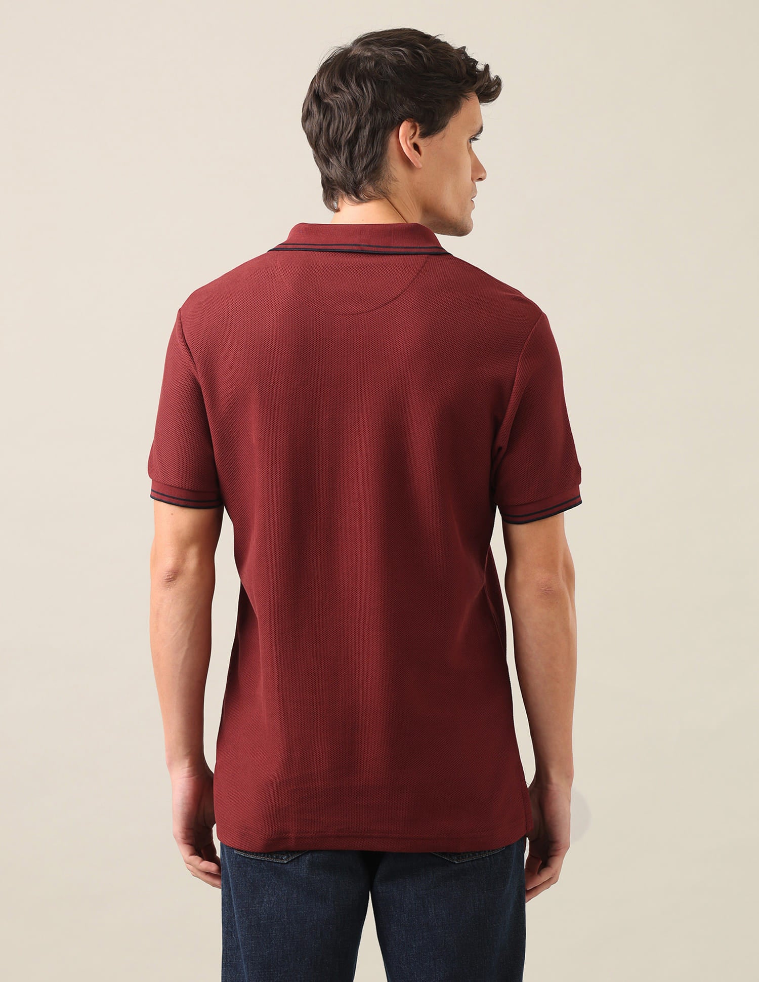 Solid Slim Fit Polo Shirt Rust - U.S. Polo Assn. India | Large