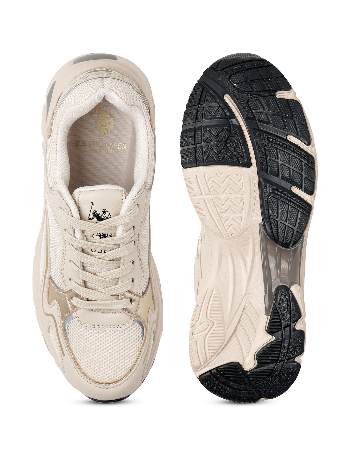 Metallic Logo Felicia Sneakers Nude - U.S. POLO ASSN. | Large