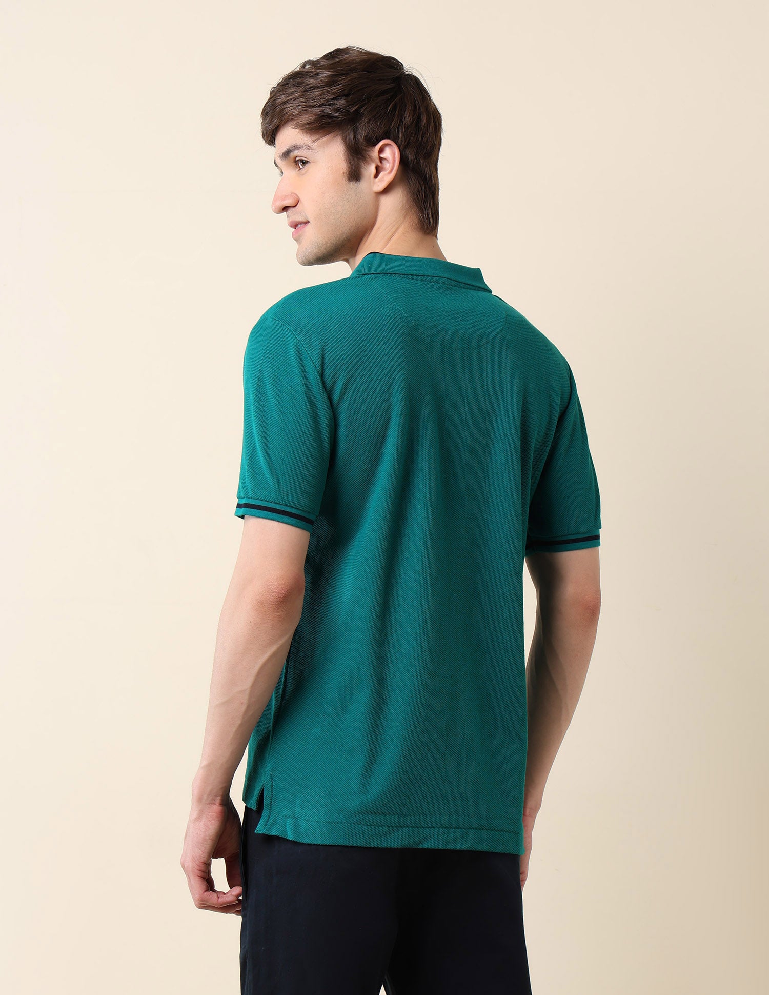 Textured Classic Polo Shirt Teal - U.S. Polo Assn. India | Large