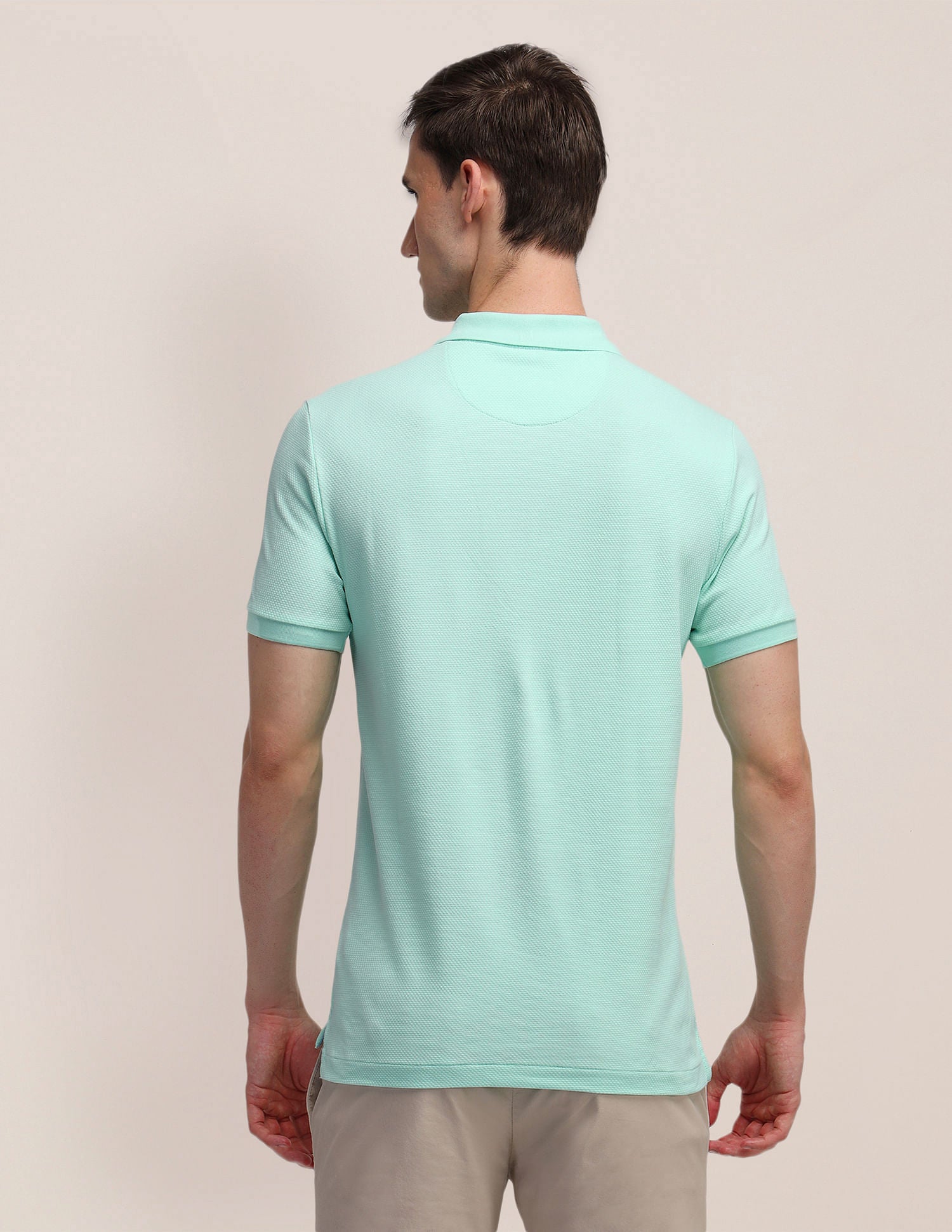 Solid Slim Fit Polo Shirt Green - U.S. Polo Assn. India | Large