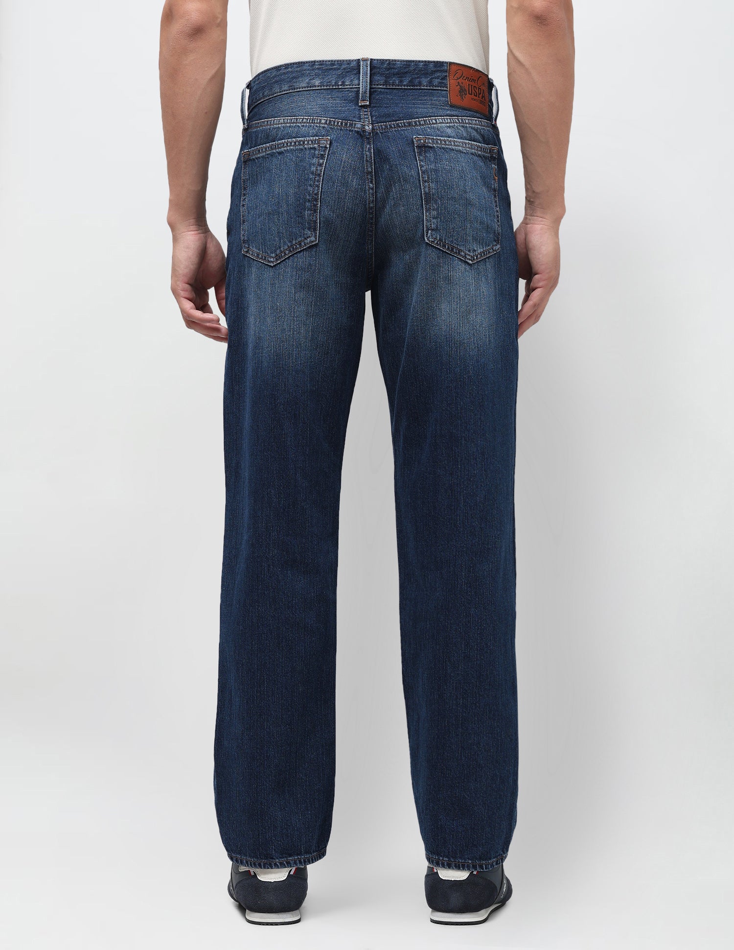 Shawn Relaxed Fit Blue Jeans Tinted Blue - U.S. Polo Assn. India | Large