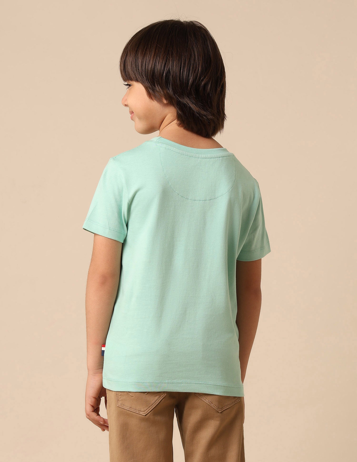 Boys Graphic Brand Printed Regular Fit T Shirt Mint - U.S. POLO ASSN. | Large