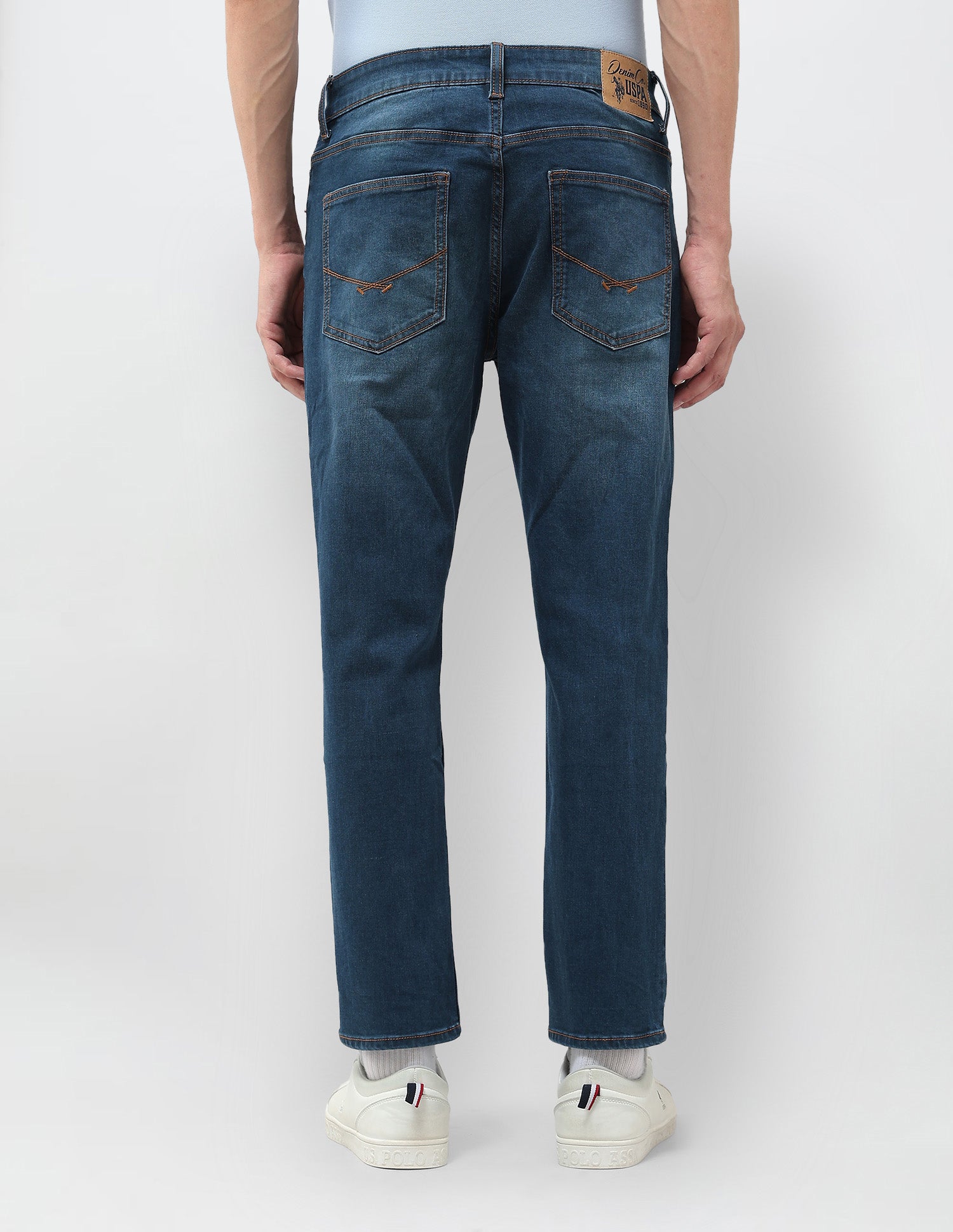 Cole Comfort Cropped Fit Blue Jeans Indigo - U.S. POLO ASSN. | Large