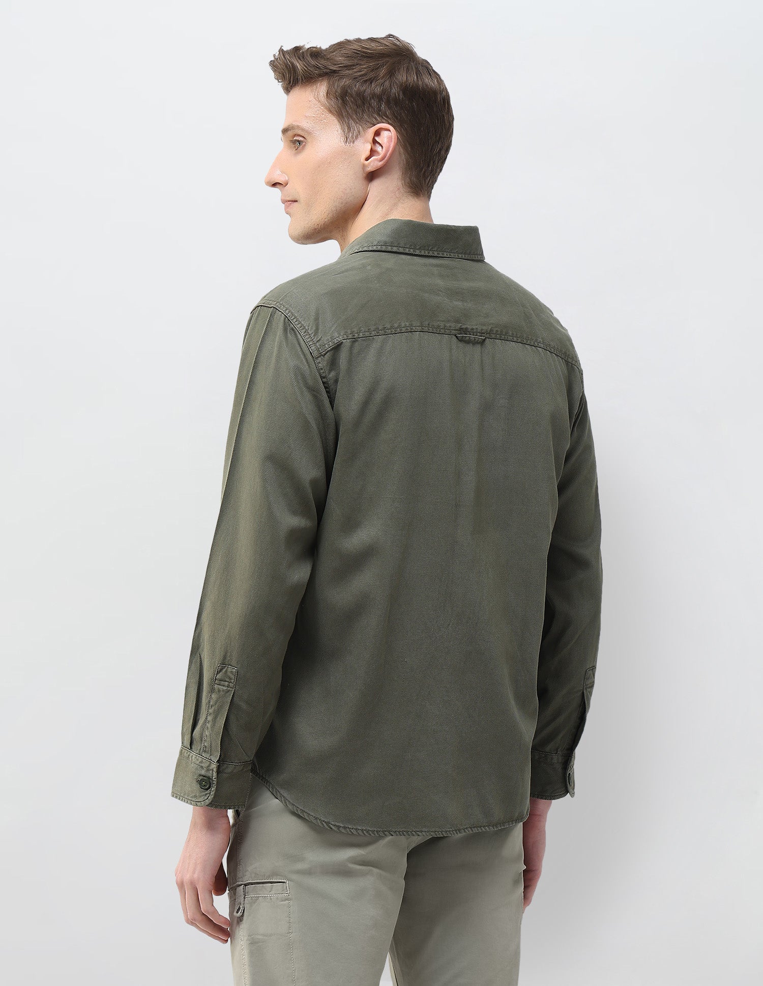 Twill Motel On The Coast Shirt Olive - U.S. Polo Assn. India | Large