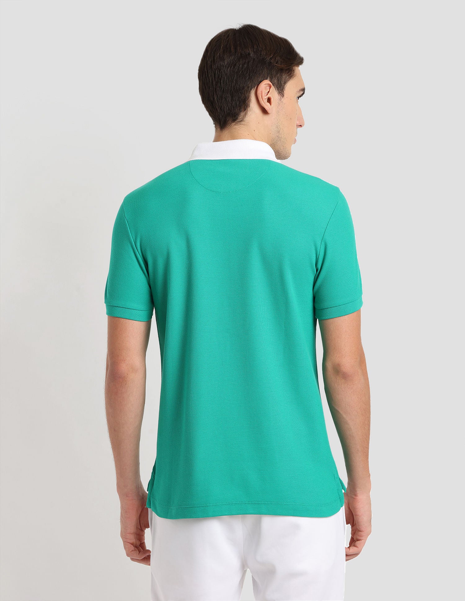 Panelled Sport Polo Shirt Green - U.S. Polo Assn. India | Large