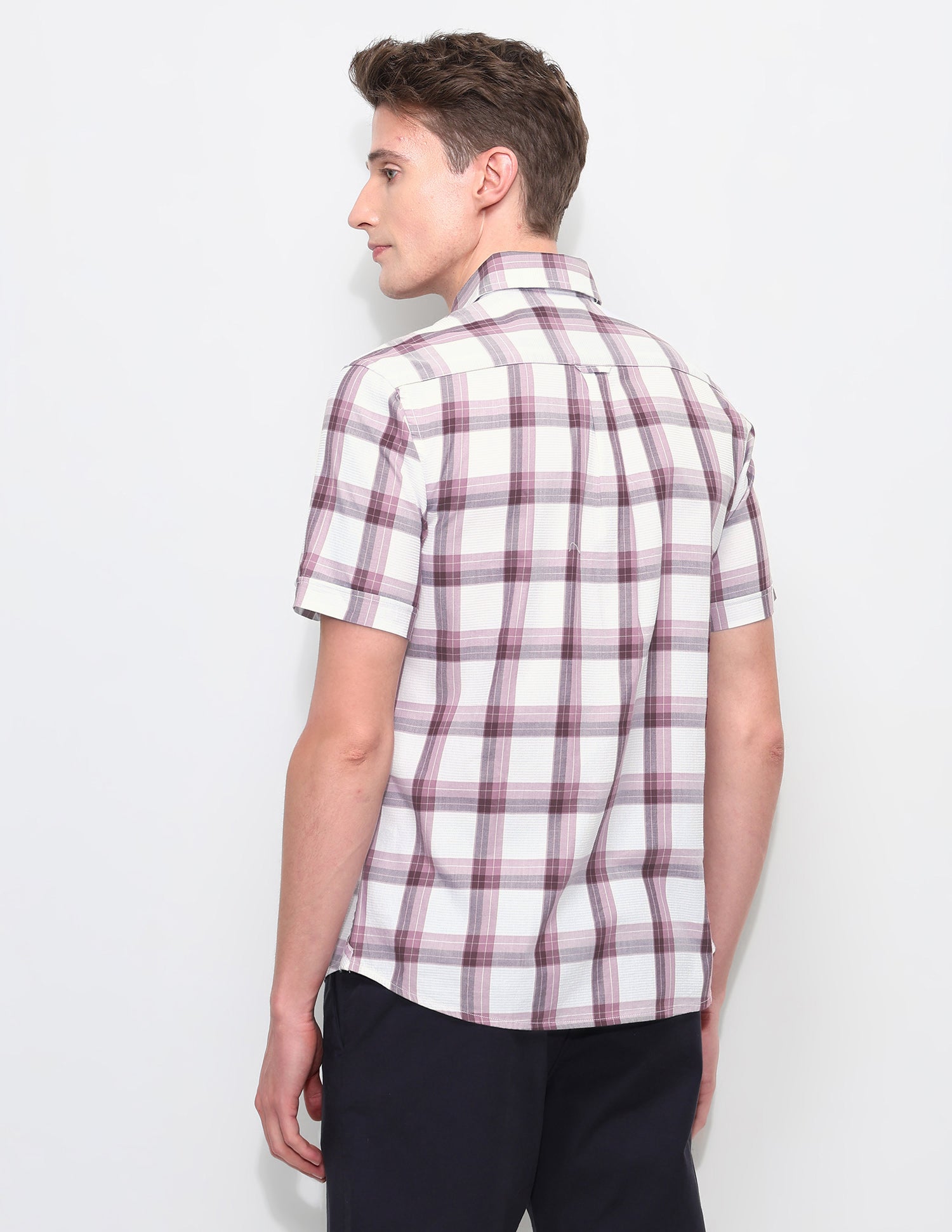 White Harbour Tartan Checked Shirt Maroon - U.S. Polo Assn. India | Large