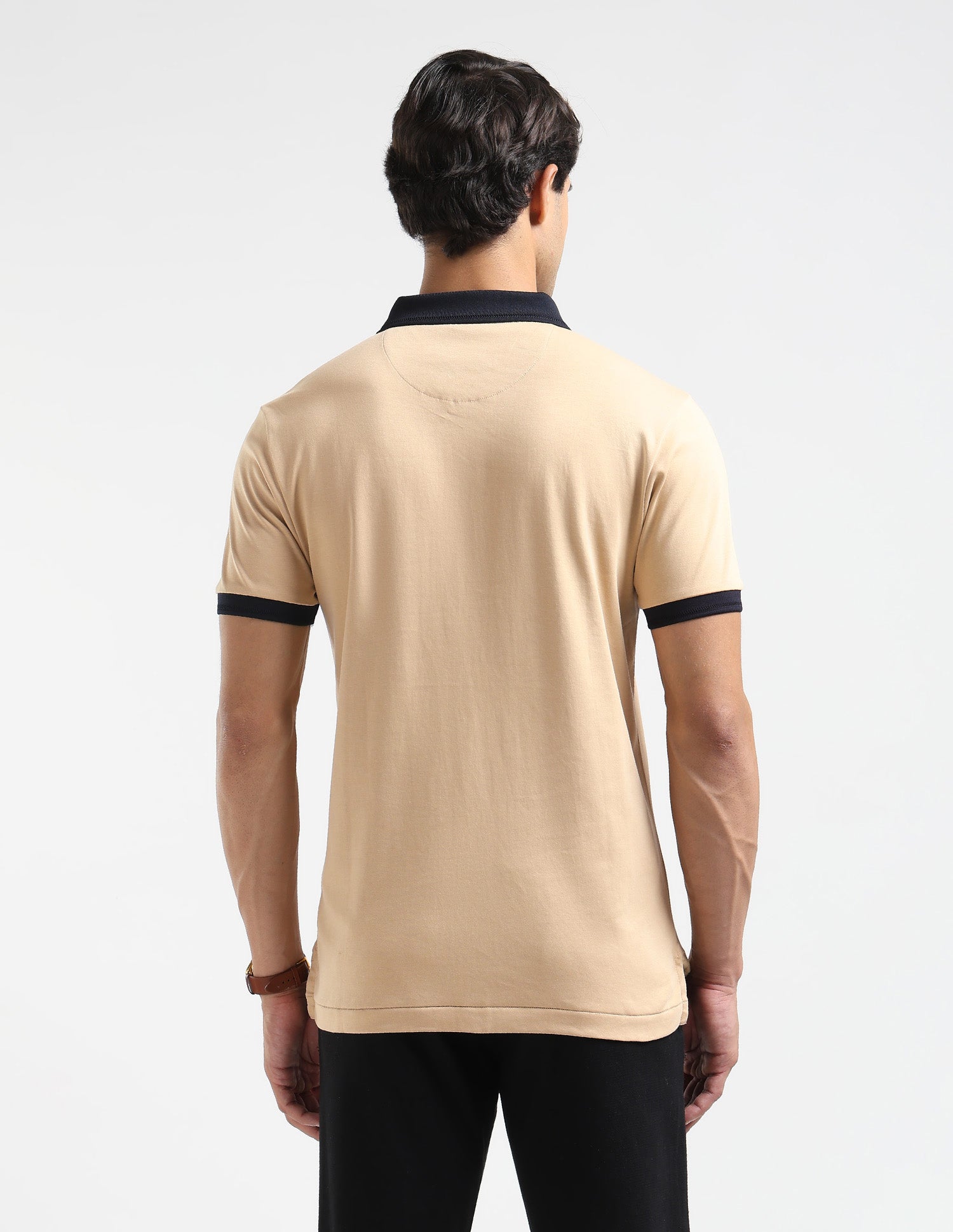 Brand Embossed Regular Fit Polo Shirt Light Brown - U.S. POLO ASSN. | Large