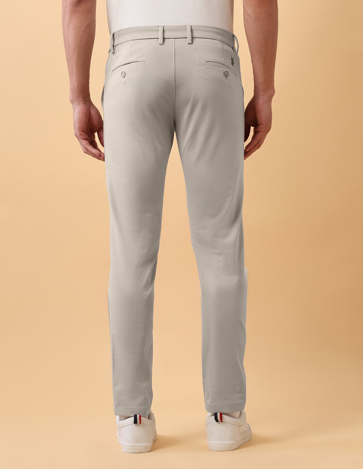 Pacho X Austin Slim Fit Trousers Stone - U.S. Polo Assn. India | Large