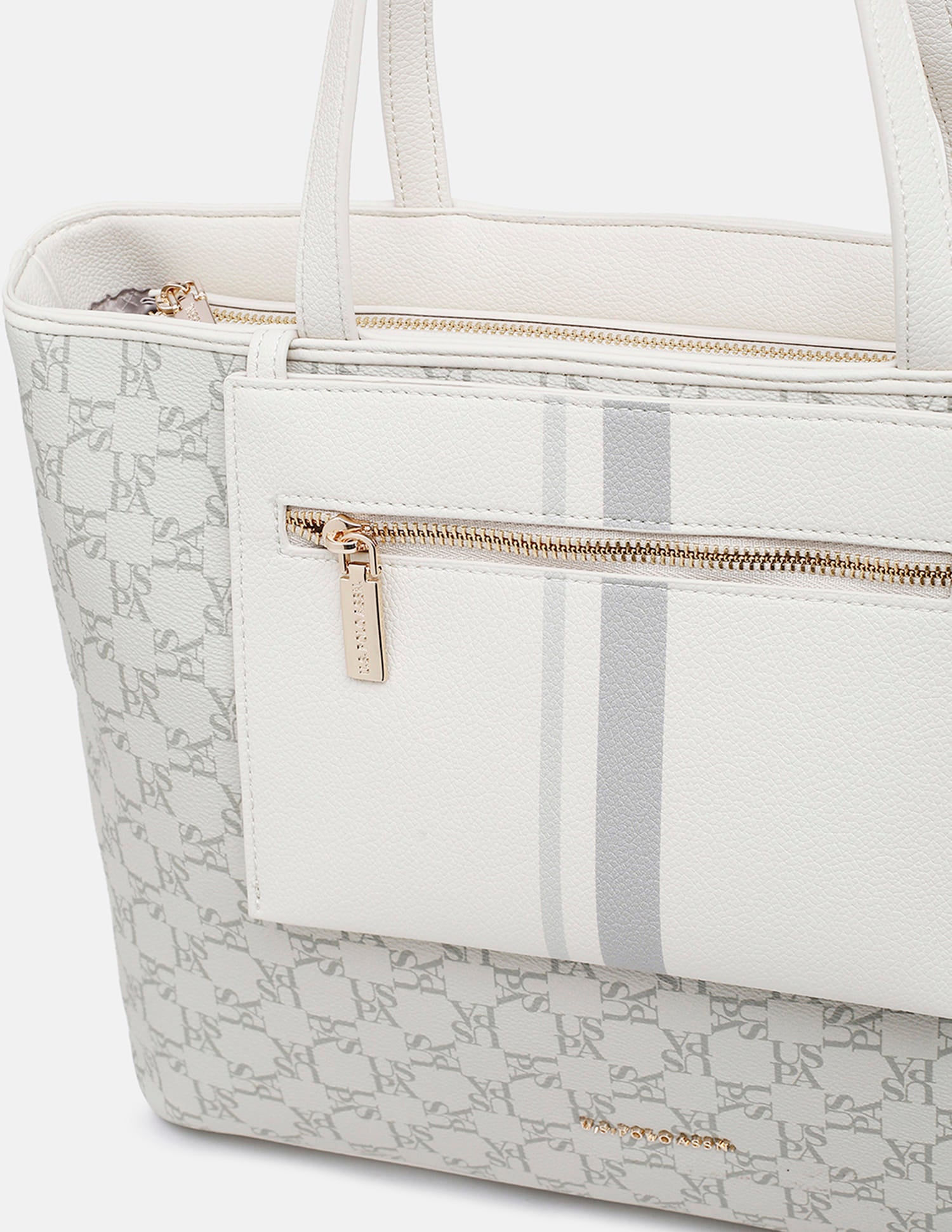 Coco Monogram Tote Bag Off White - U.S. Polo Assn. India | Large