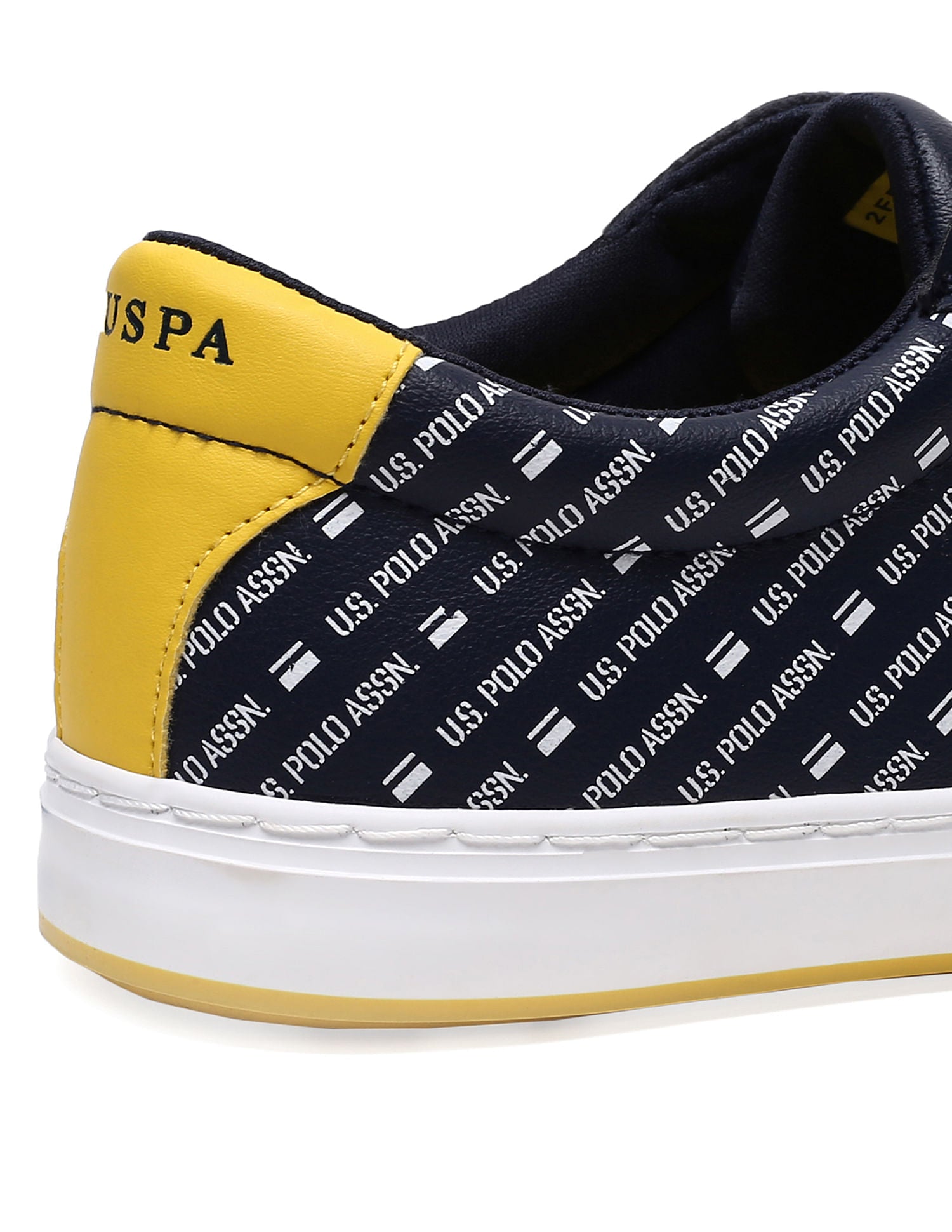 Brand Print Contrast Sole Wylde Sneakers Navy - U.S. Polo Assn. India | Large