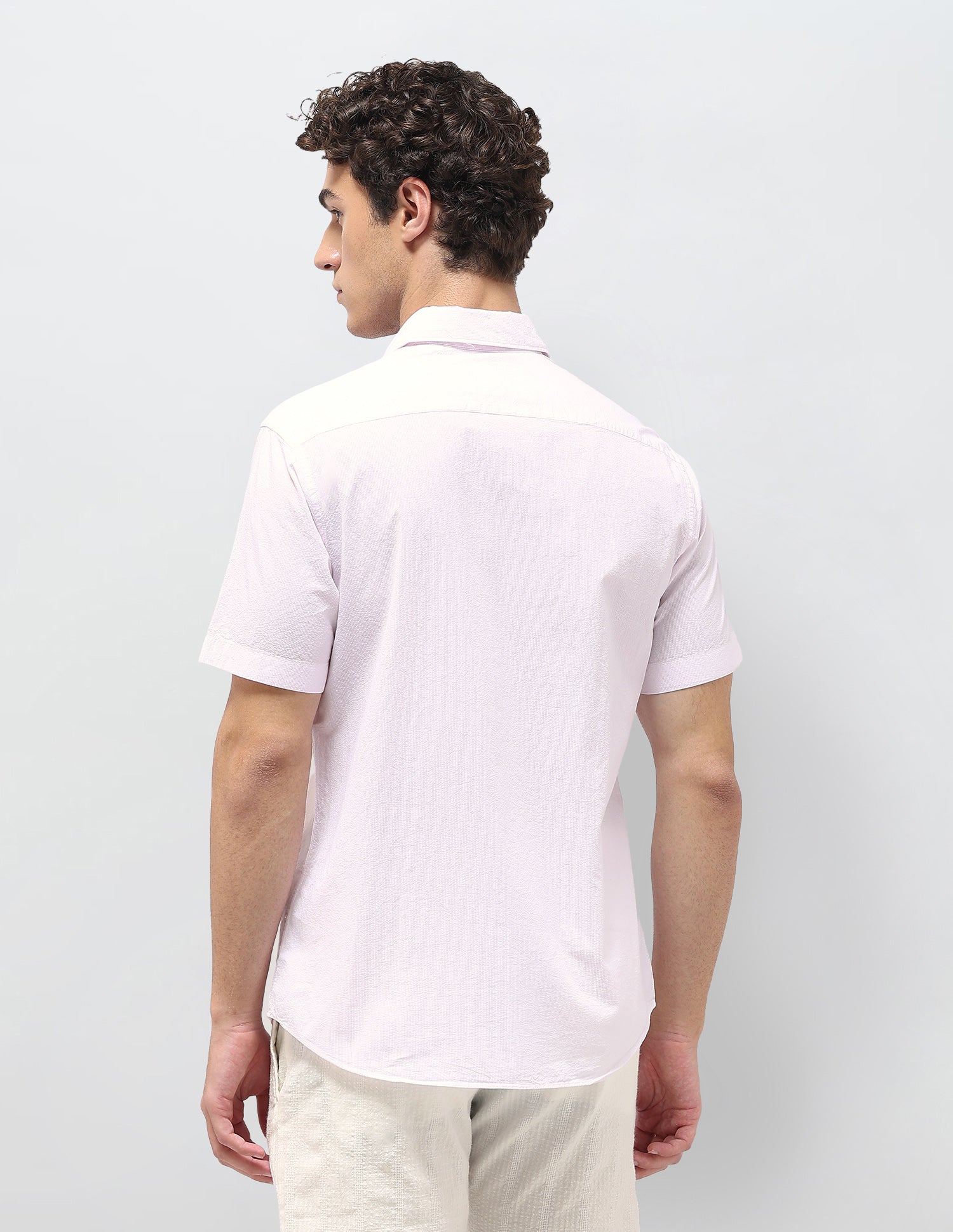 Pinstriped Seersucker Shirt Pink - U.S. Polo Assn. India | Large