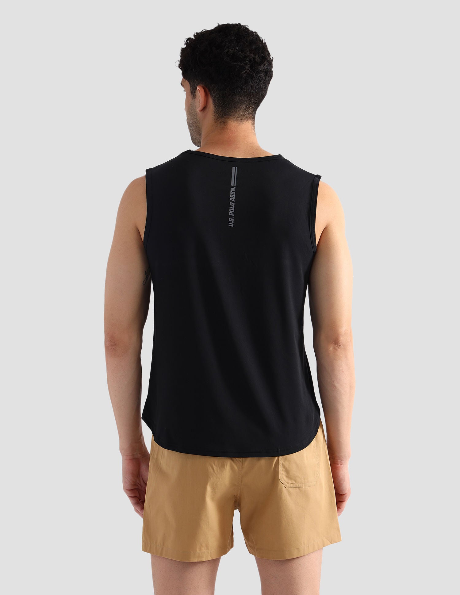 Solid Cotton OEV07 Vest - Pack Of 1 Black - U.S. Polo Assn. India | Large