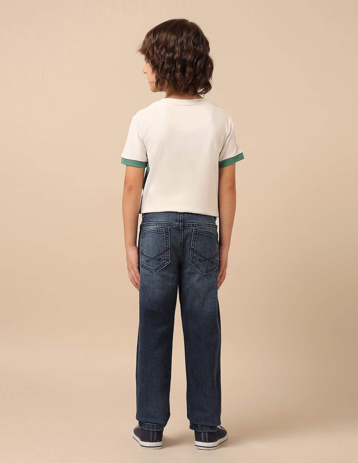 Boys Slim Fit Whiskered Jeans Blue - U.S. POLO ASSN. | Large