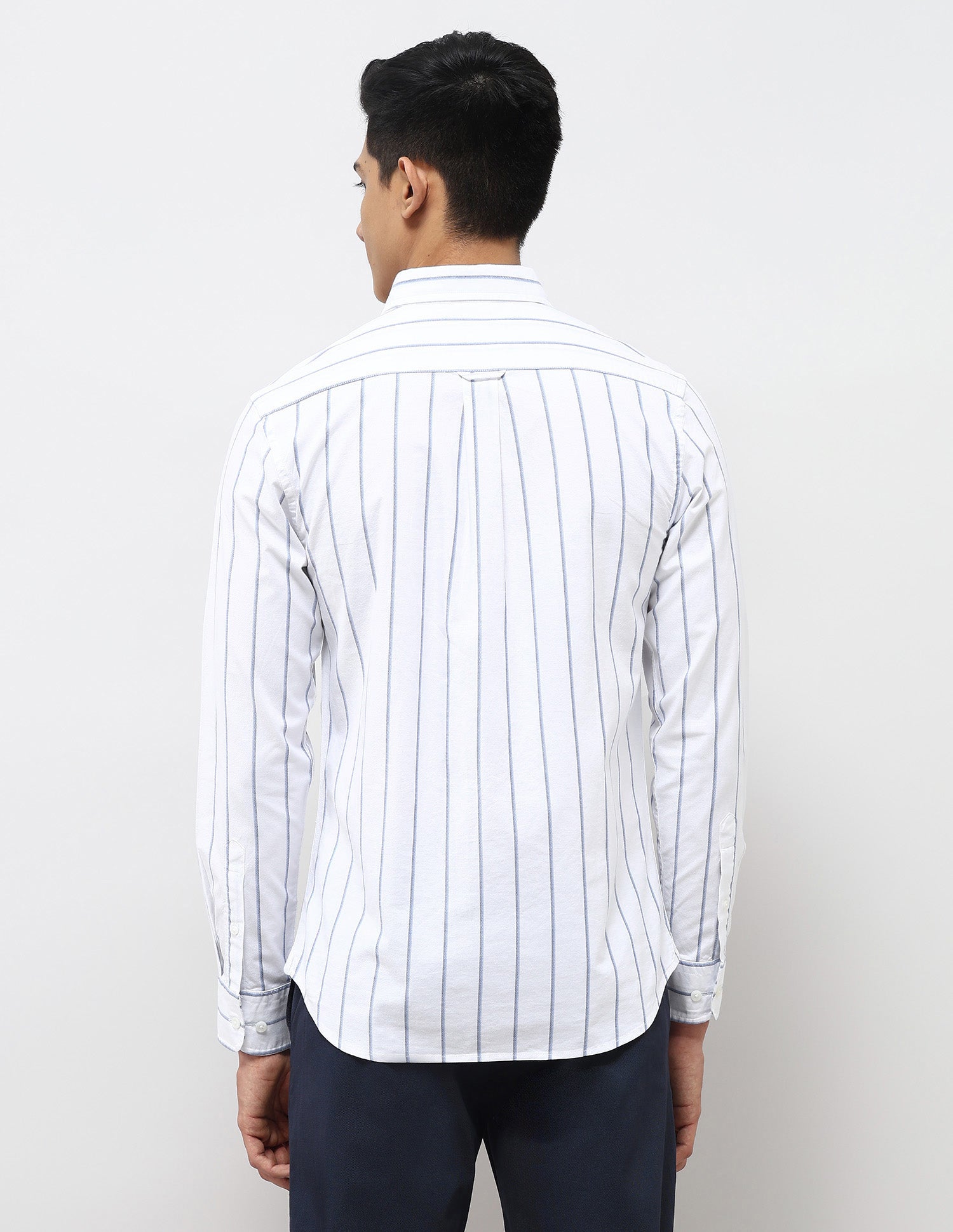 Vertical Striped Tailored Fit Shirt Blue - U.S. POLO ASSN. | Large