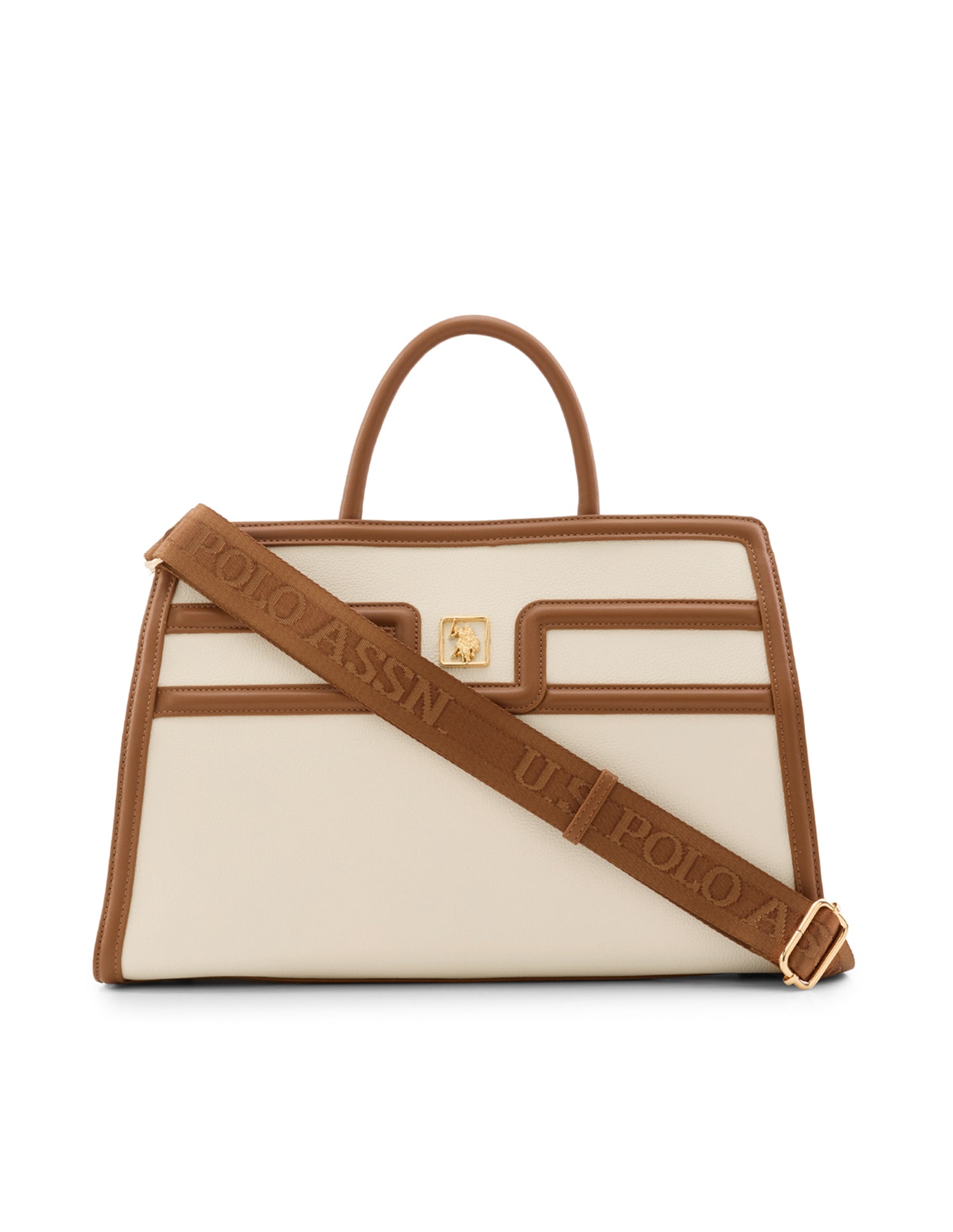 Carla Satchel Bag Beige - U.S. Polo Assn. India | Large