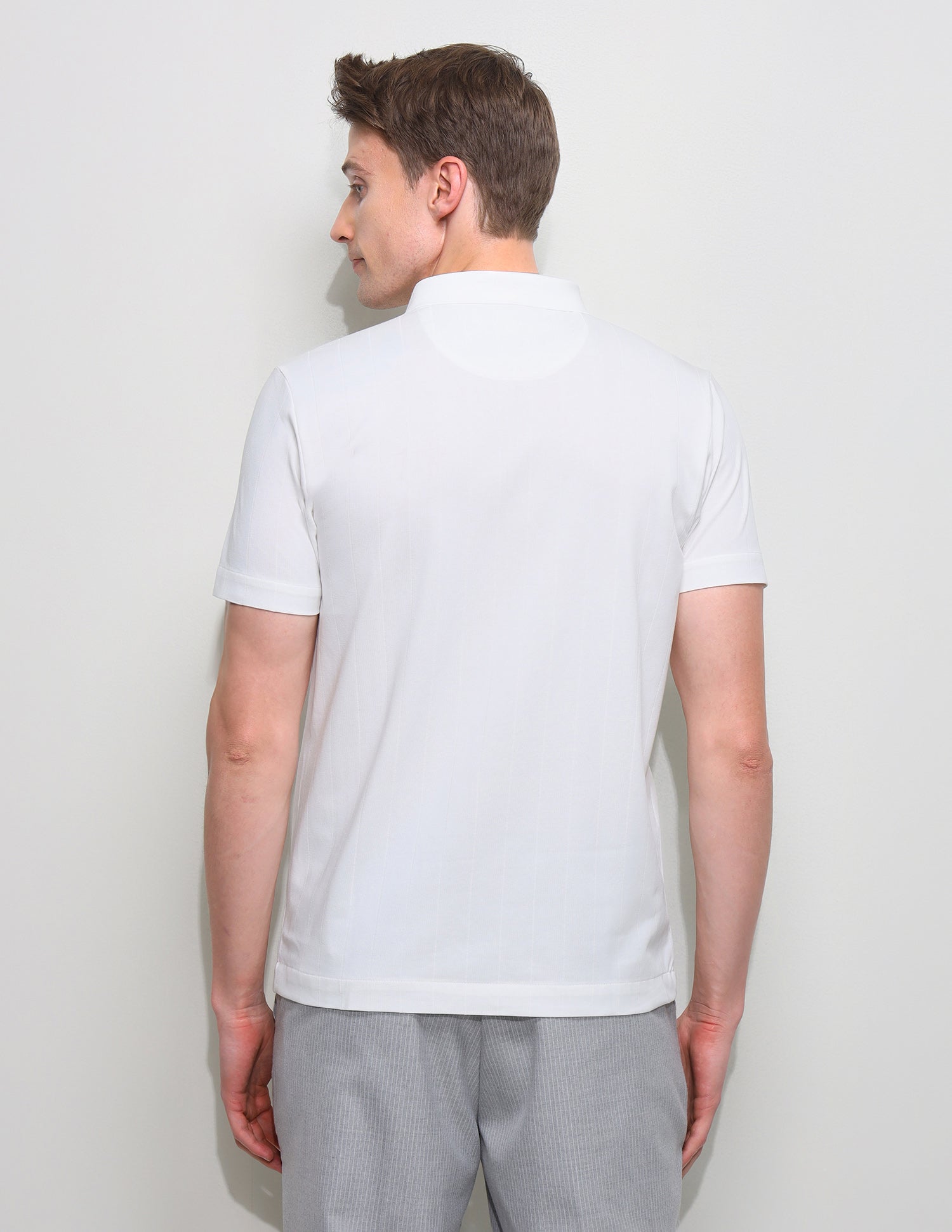 Seersucker Slim Fit Shirt White - U.S. Polo Assn. India | Large